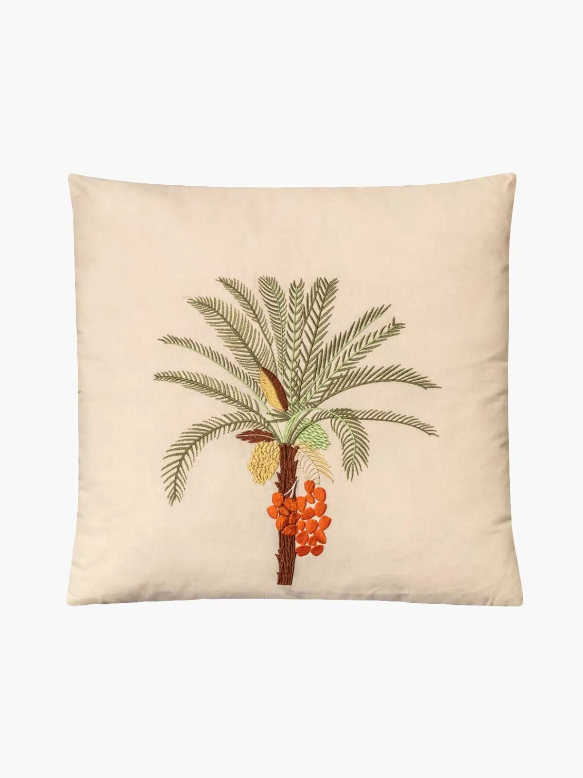 Juan de Dios Palm Tree Embroidered Cushion Cover