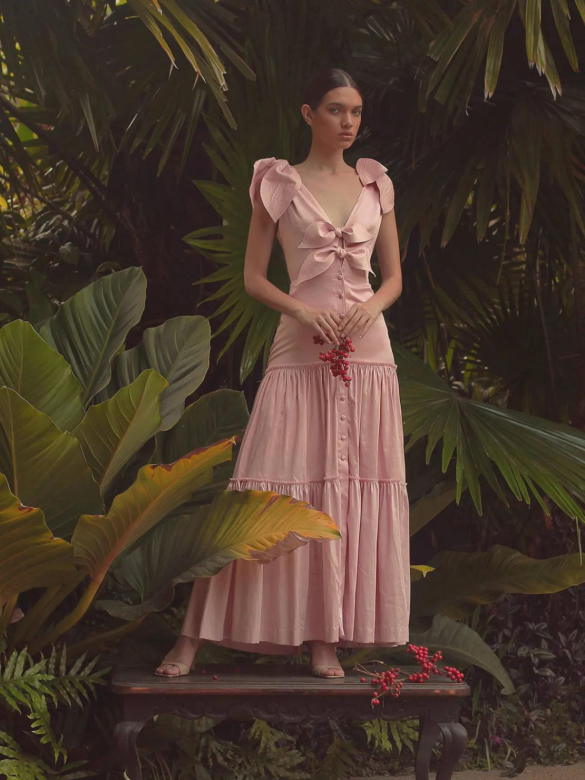 By Efrain Mogollon Capazzo Tiered Ankle Dress