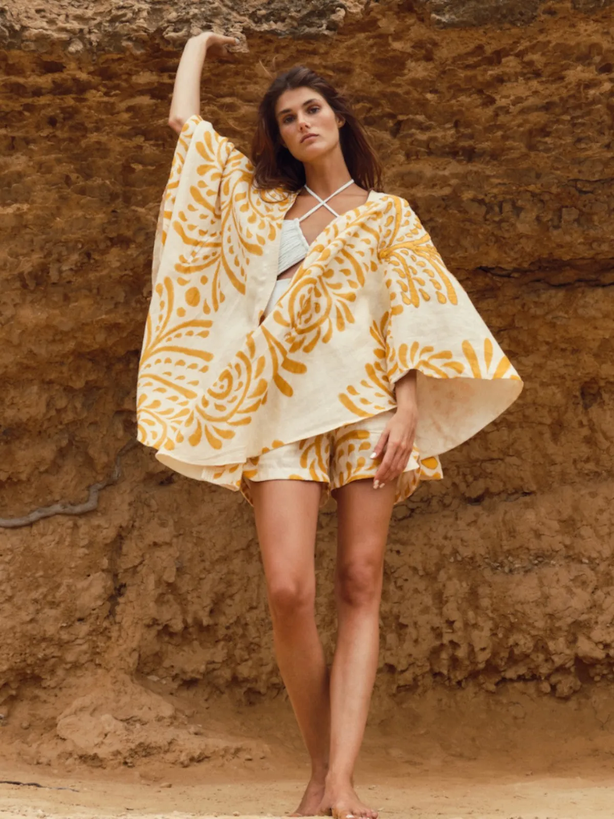 Juan de Dios Cavalo Hand Embroidered Linen Poncho