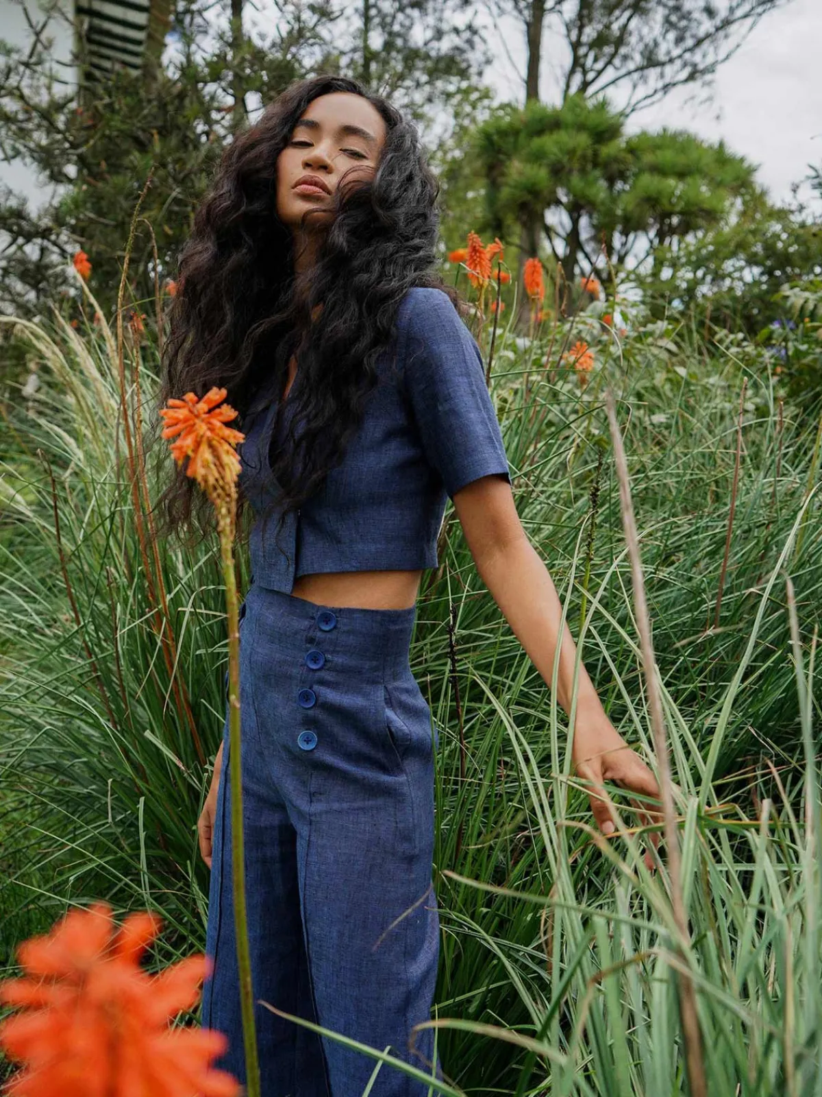 De Castro Blue Marine Trousers