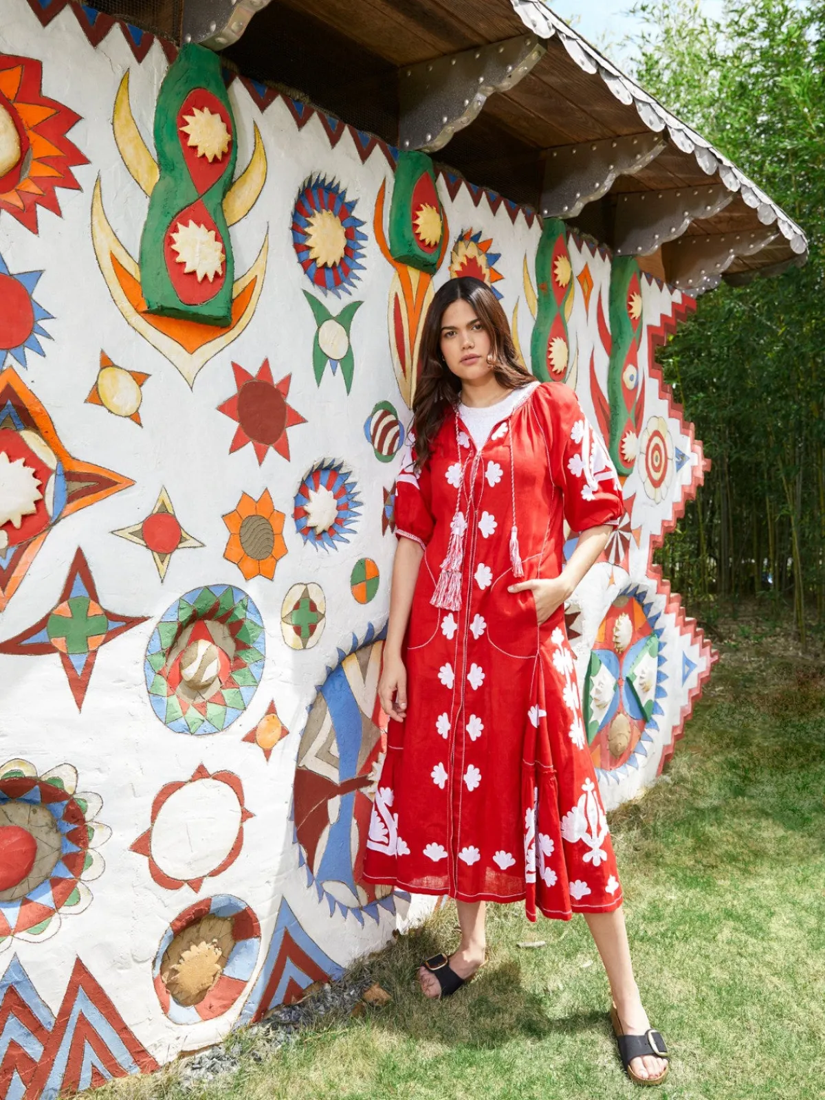 Larkin Lane Matisse Embroidered Ukrainian Dress