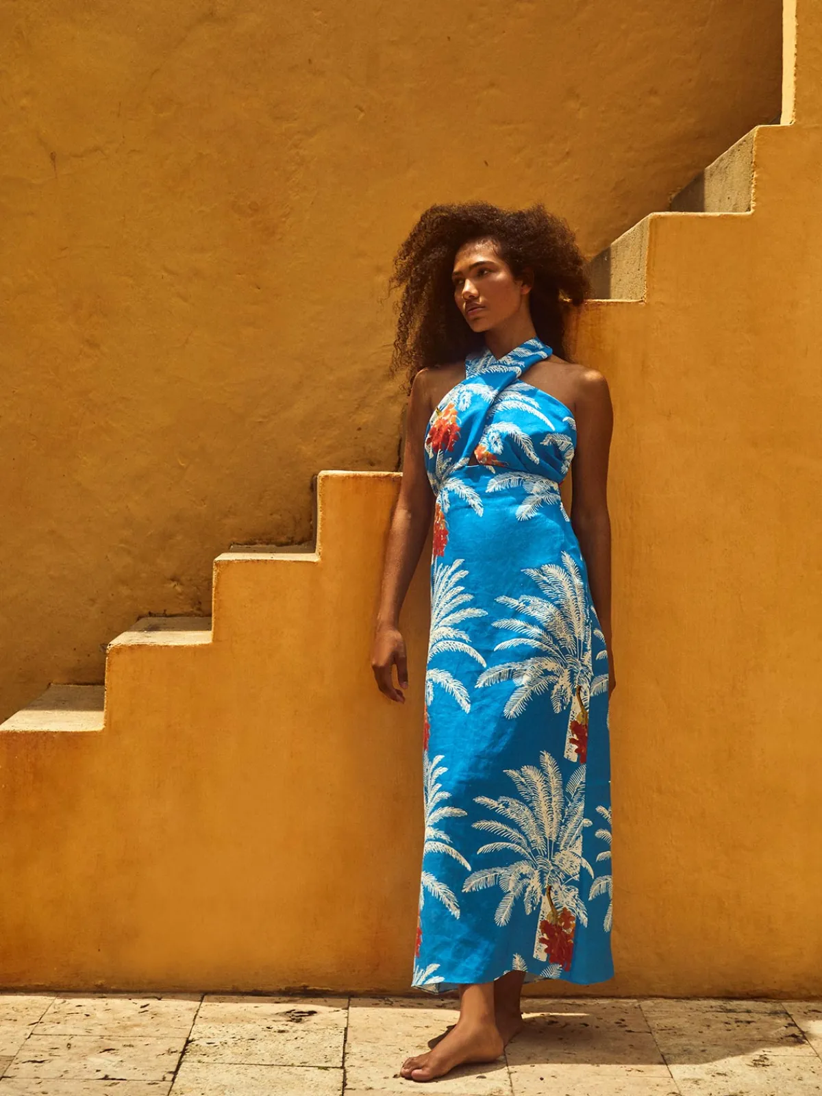 Juan de Dios Costa Del Sol Linen Maxi Dress
