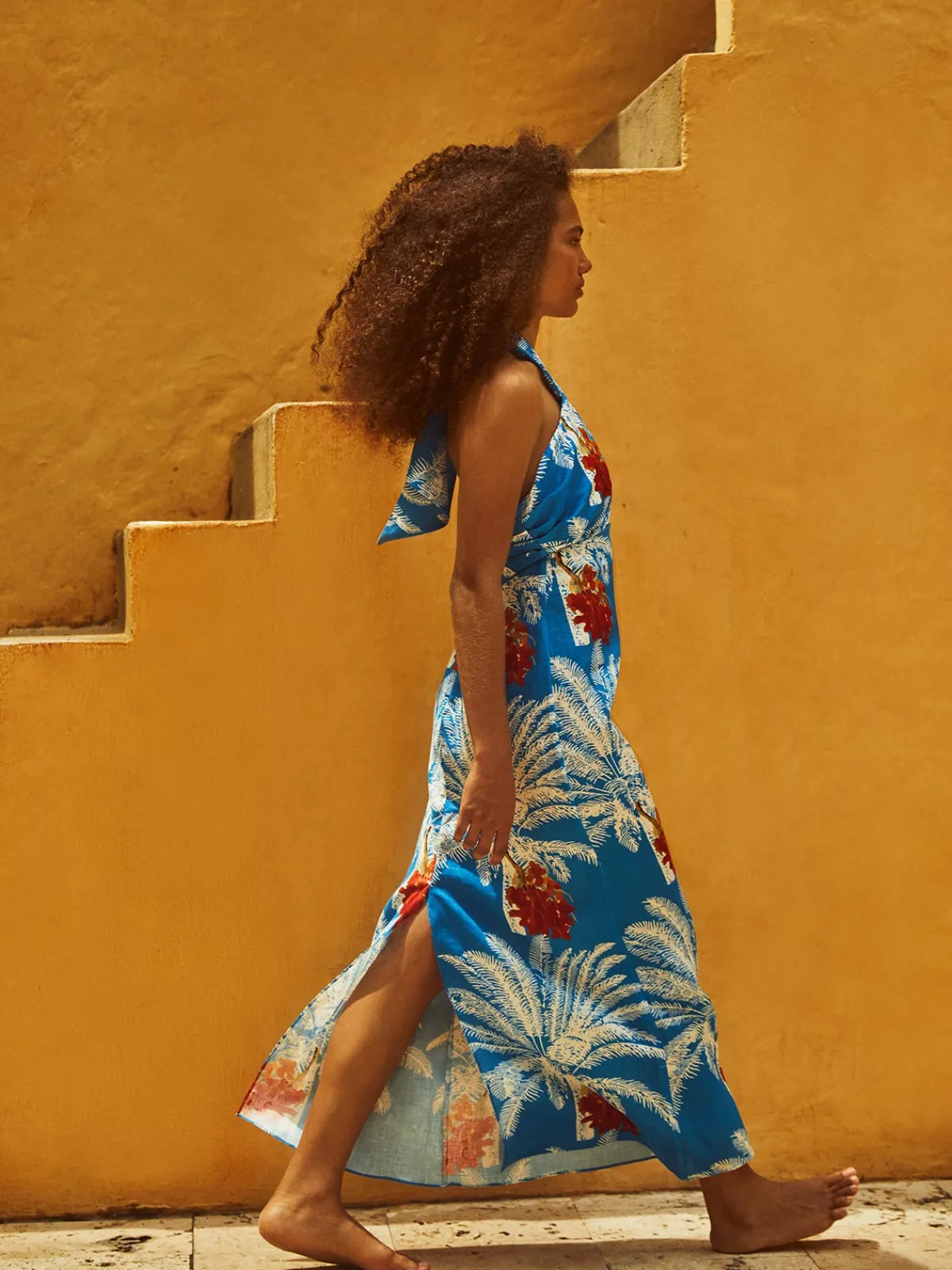 Juan de Dios Costa Del Sol Linen Maxi Dress