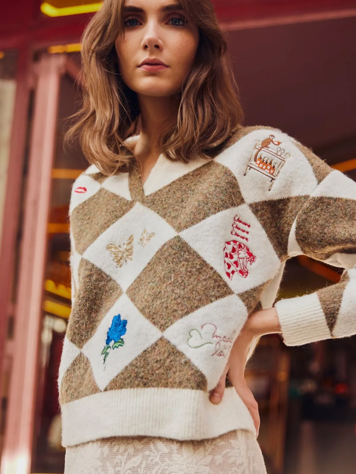 EDDY Argyle Party Sweater Polo