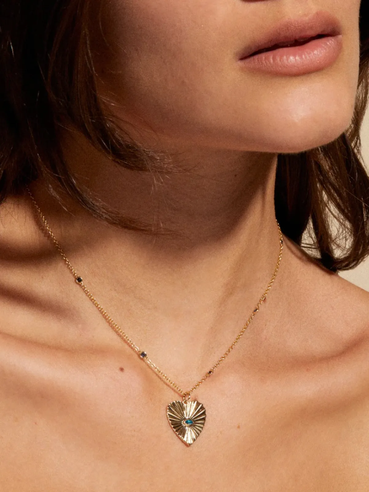 Zahava Sunbeam Heart Charm