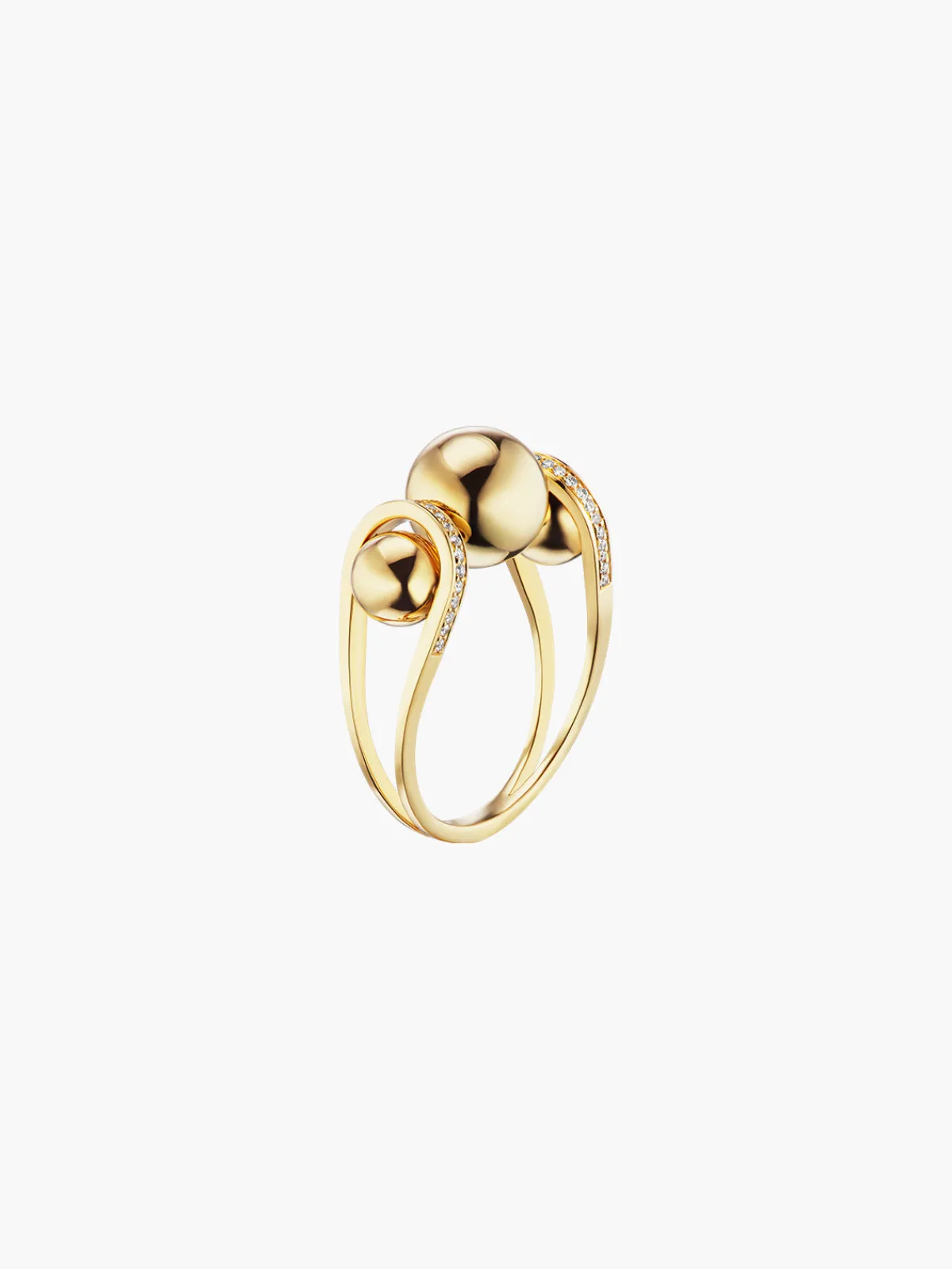 TEJEN Boule D'Or Double Lariat Ring