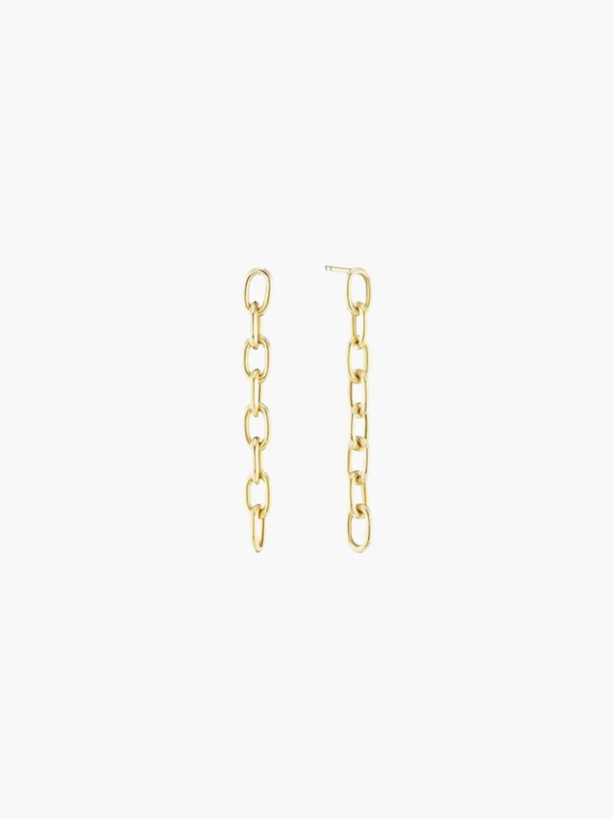 KBH Jewels Elongated Chain Link Earrings Short