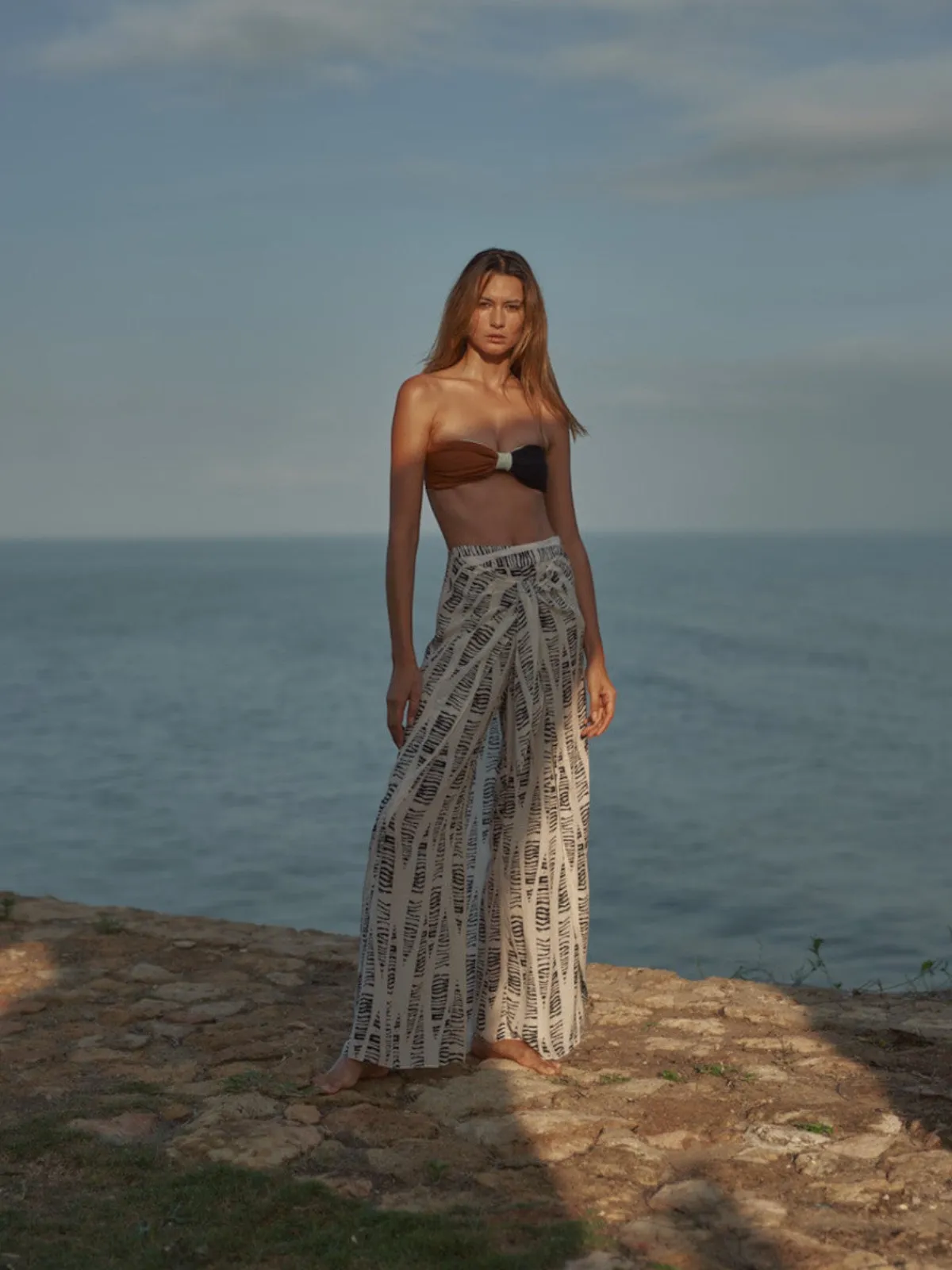 Juan de Dios La Bamba Crepe Chine Pants