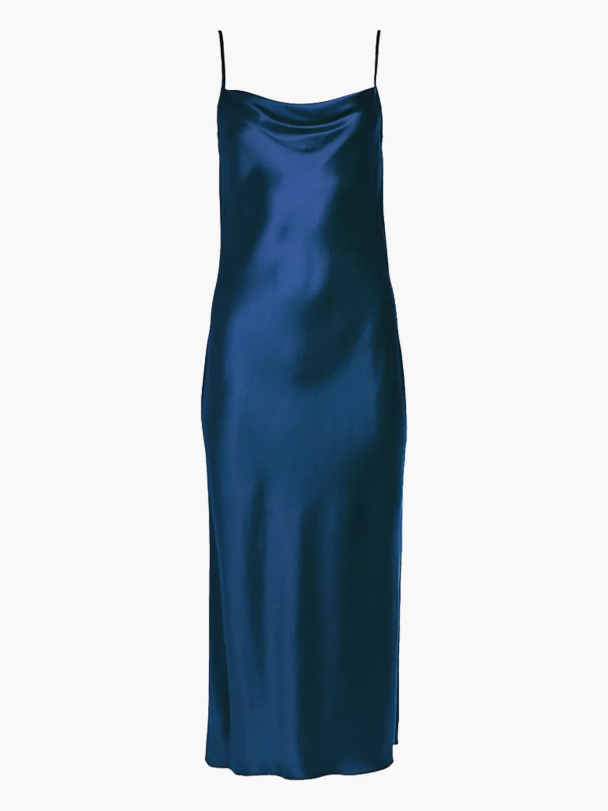 Mi Jong Lee Draped Spaghetti Strap Midi Dress