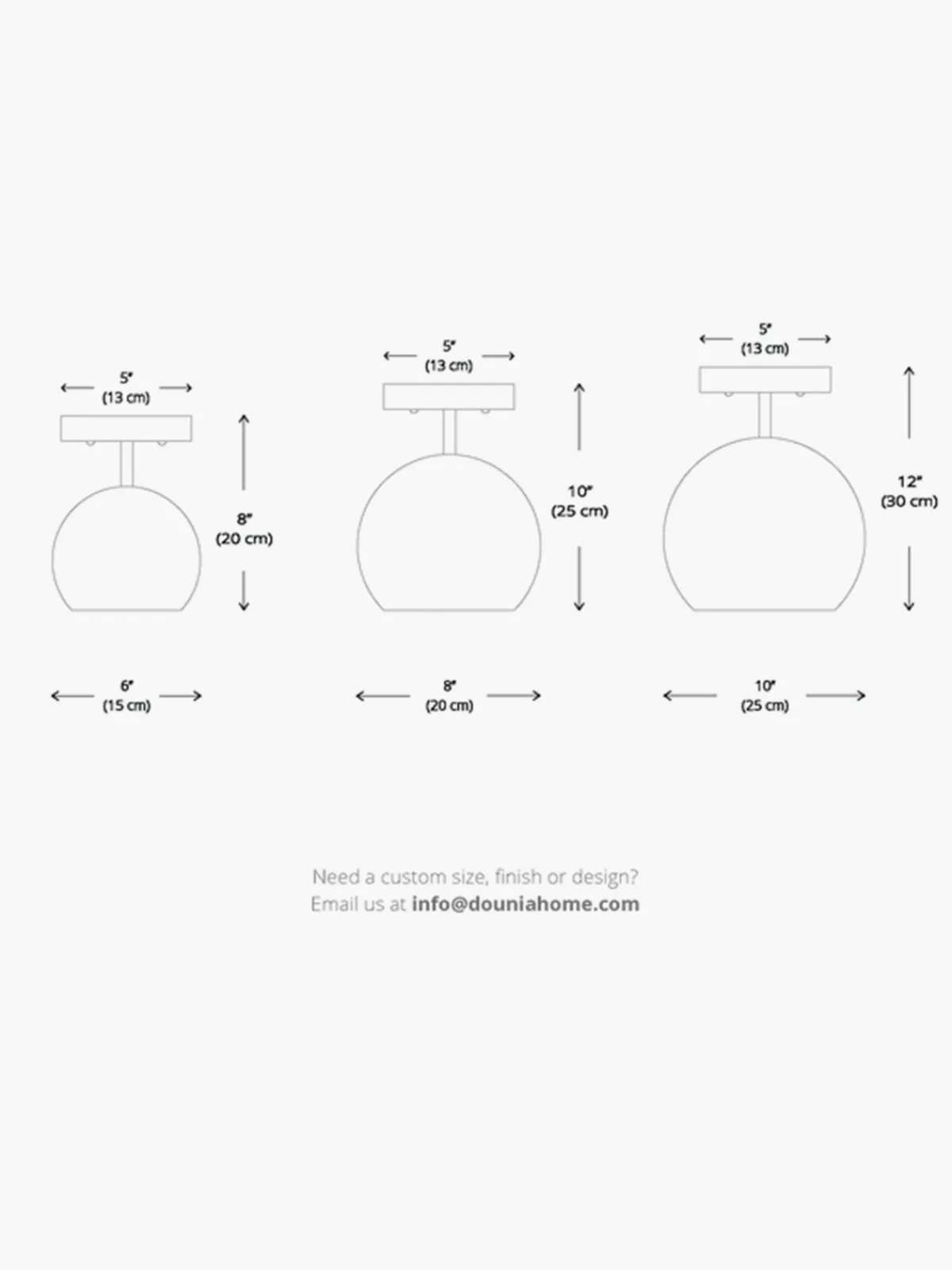 Dounia Shams Semi-Flush Mount Ceiling Fixture