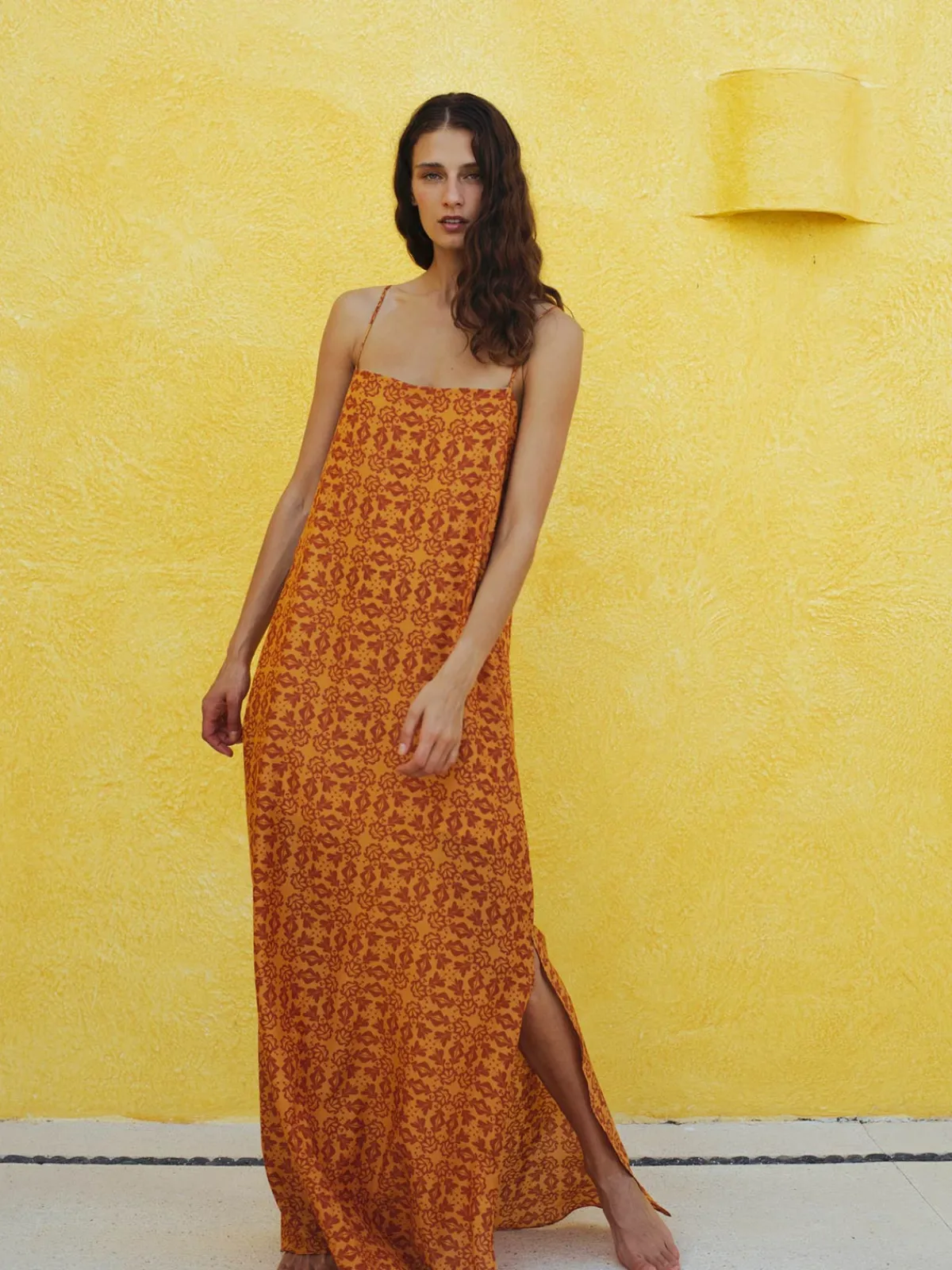 Juan de Dios Copa del Sol Cotton-Silk Maxi Dress