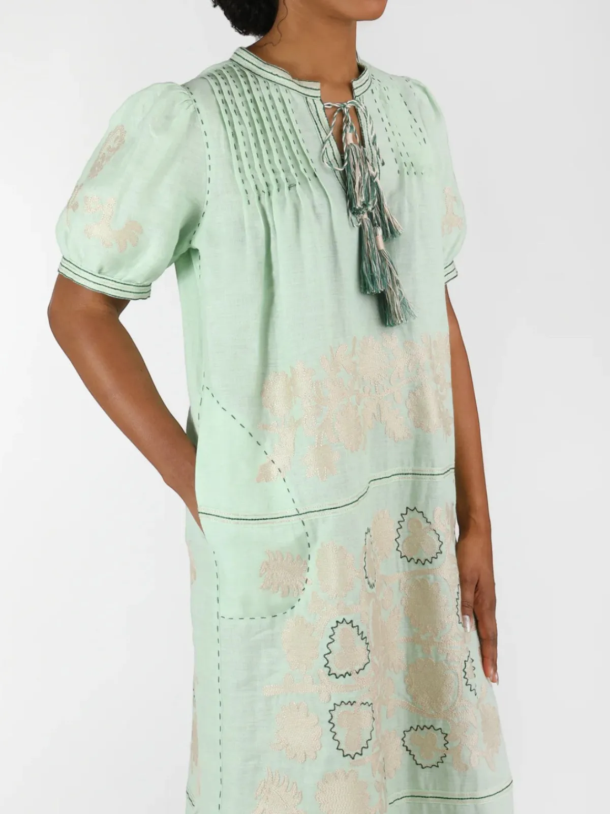 Larkin Lane Natalia Ukrainian Embroidered Dress