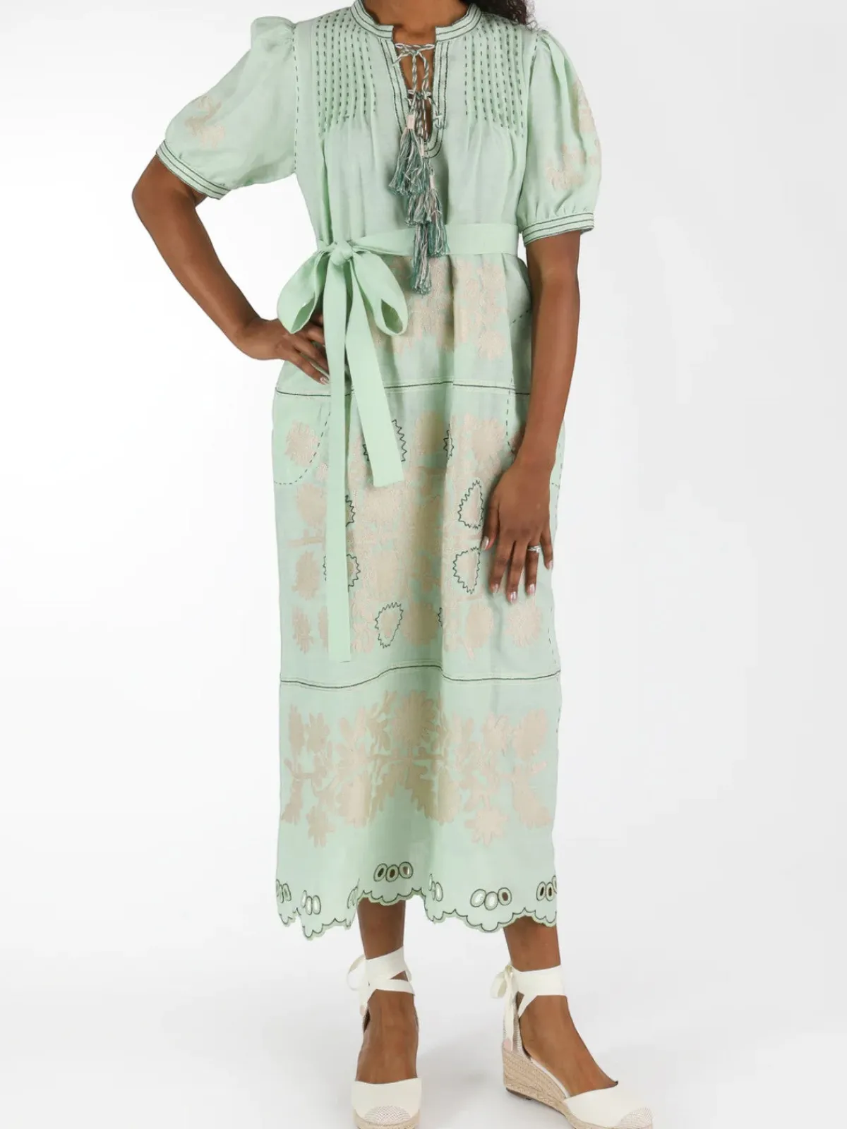 Larkin Lane Natalia Ukrainian Embroidered Dress