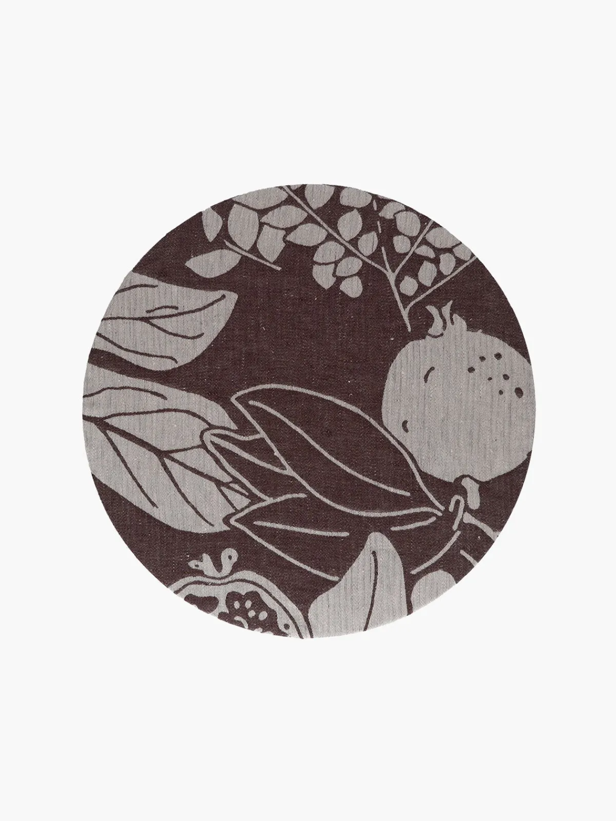 Moye Linen Damask Tutti Le Foglie Charger Plate