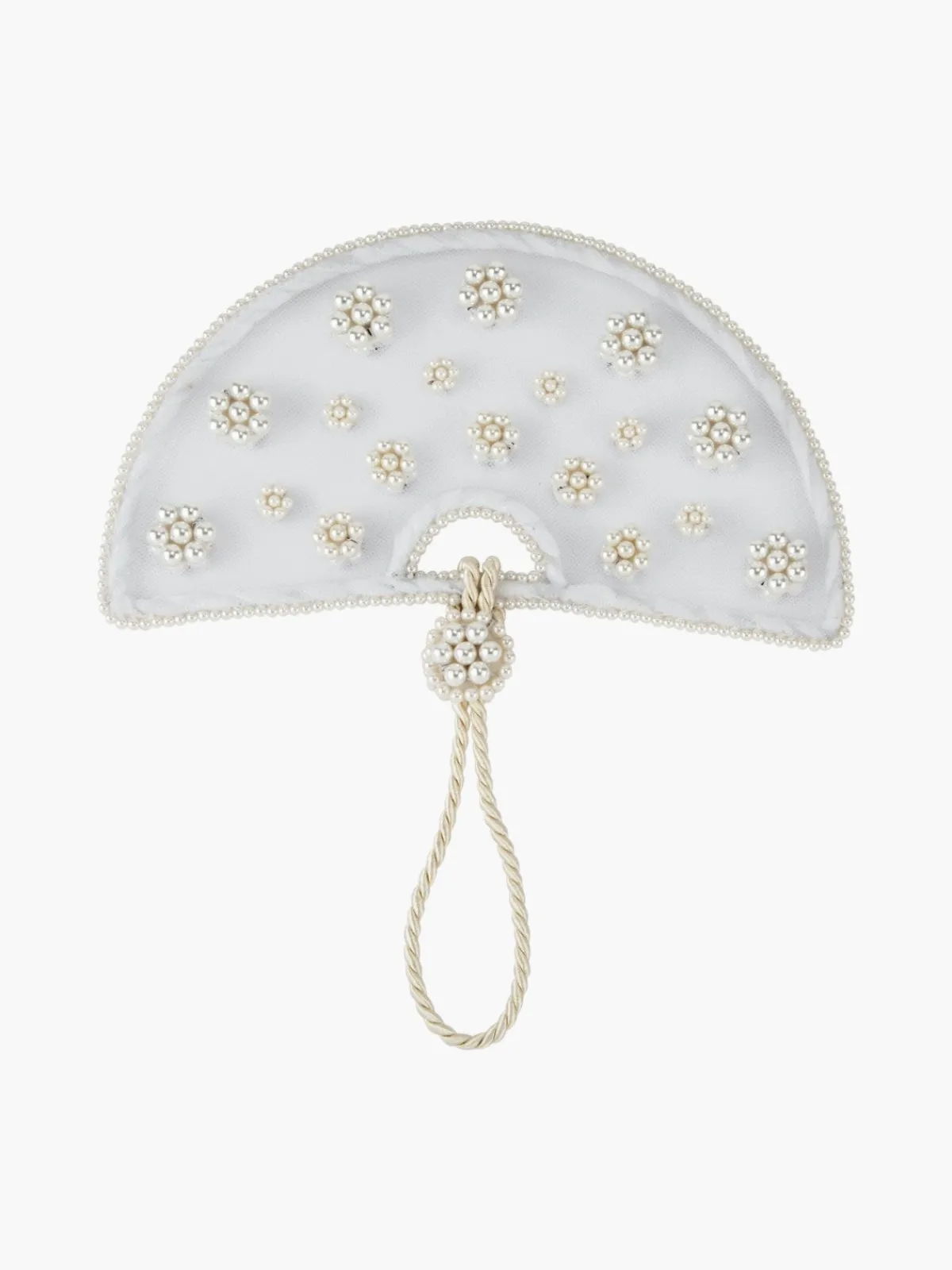 Magnetic Midnight Pearl Tulle Halo Fan