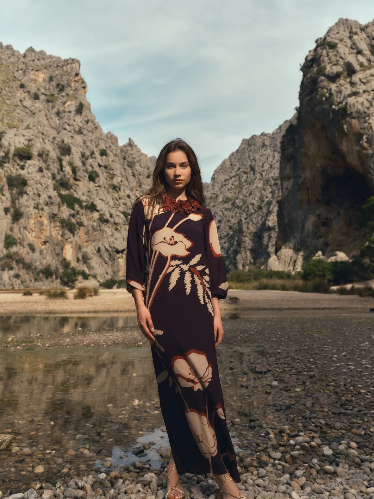 Juan de Dios San Cipriano Crepe Chine Tunic