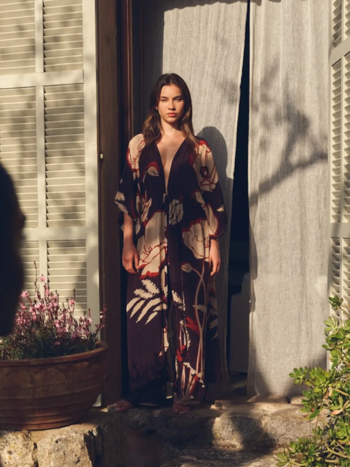 Juan de Dios San Cipriano Crepe Chine Tunic