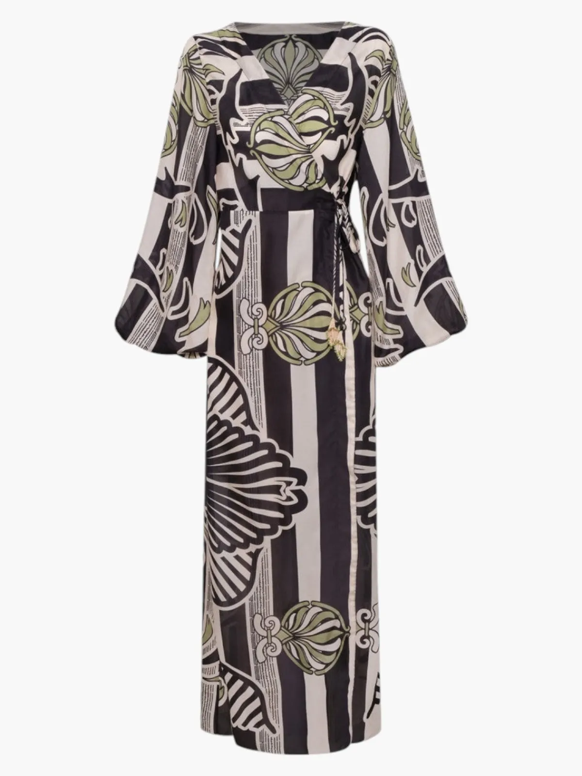 Juan de Dios Hojarasca Cotton Silk Maxi Dress