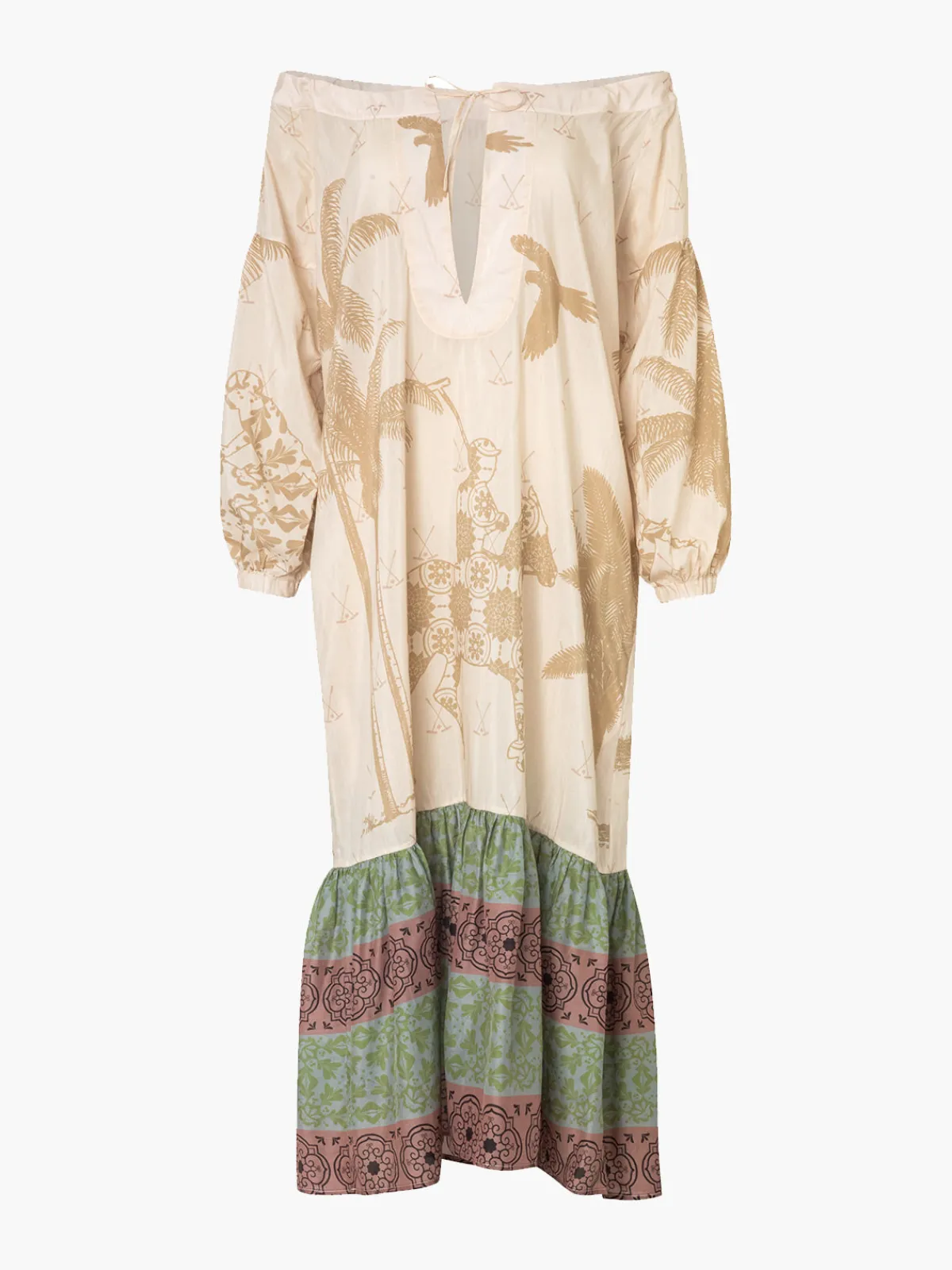 Juan de Dios Chiapas Cotton-Silk Midi Dress
