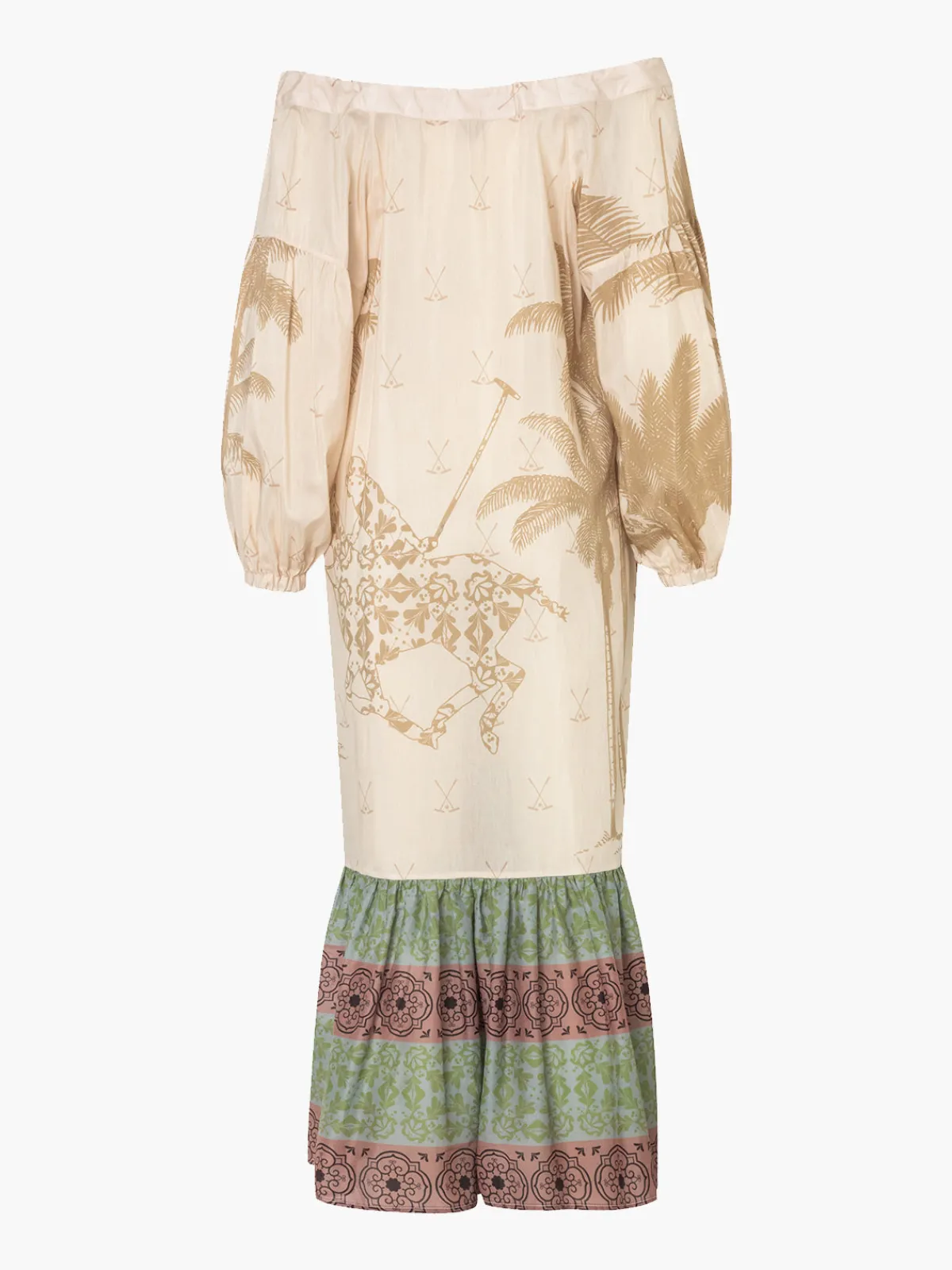 Juan de Dios Chiapas Cotton-Silk Midi Dress