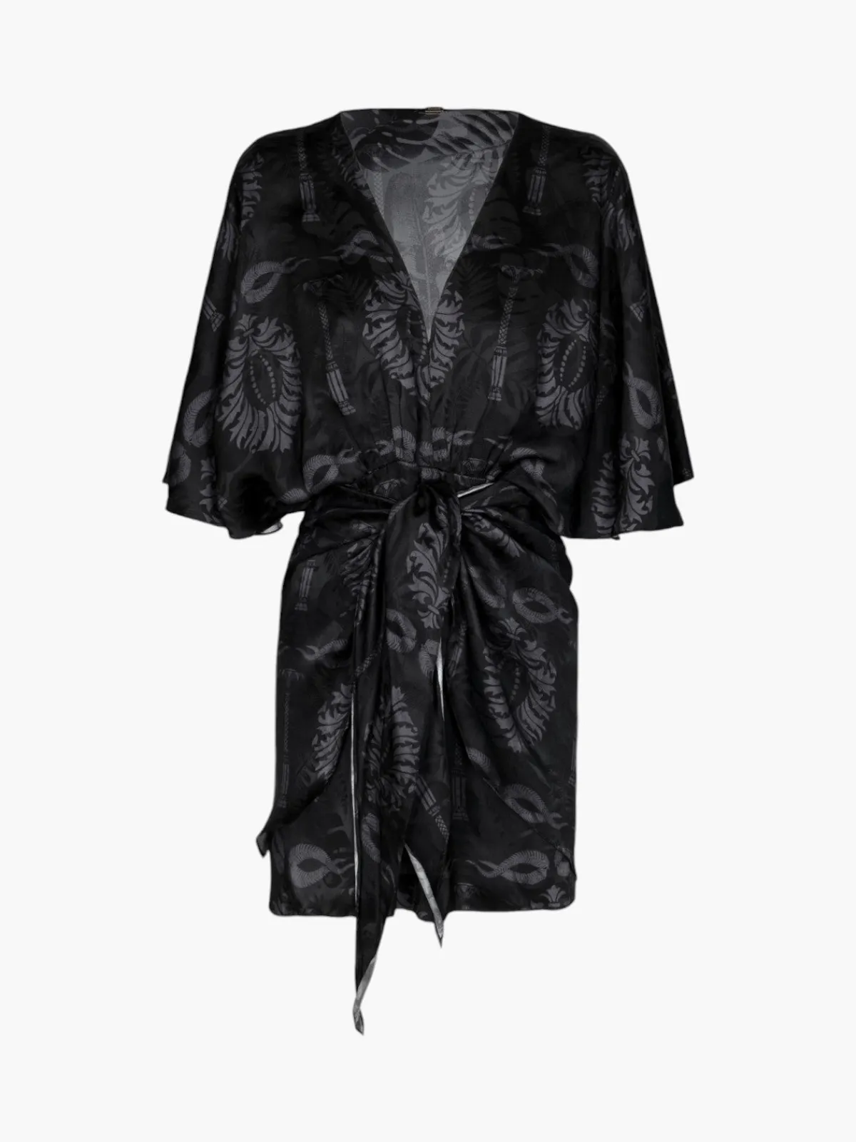 Juan de Dios Coco Silk Jacquard Mini Dress