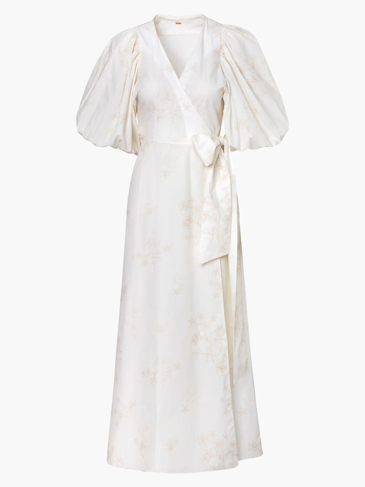 Juan de Dios Ermita Wrap Around Cotton Midi Dress