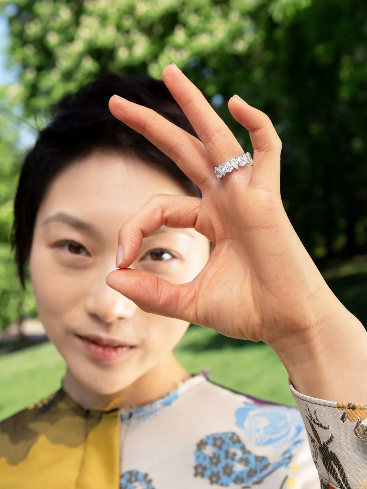 Or u0026 Elle San Cesse Pear Eternity Ring