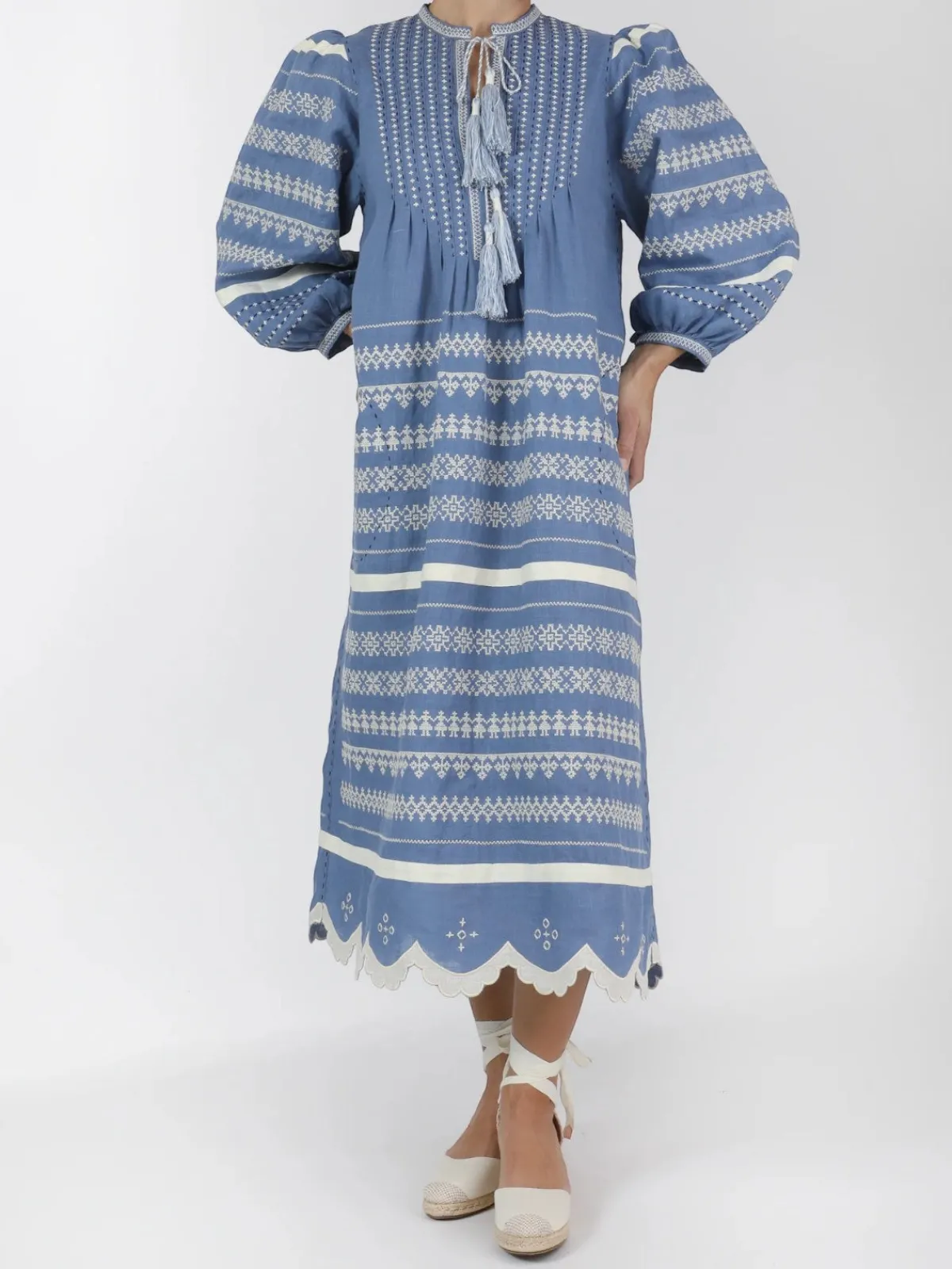 Larkin Lane Kateryna Embroidered Ukrainian Dress