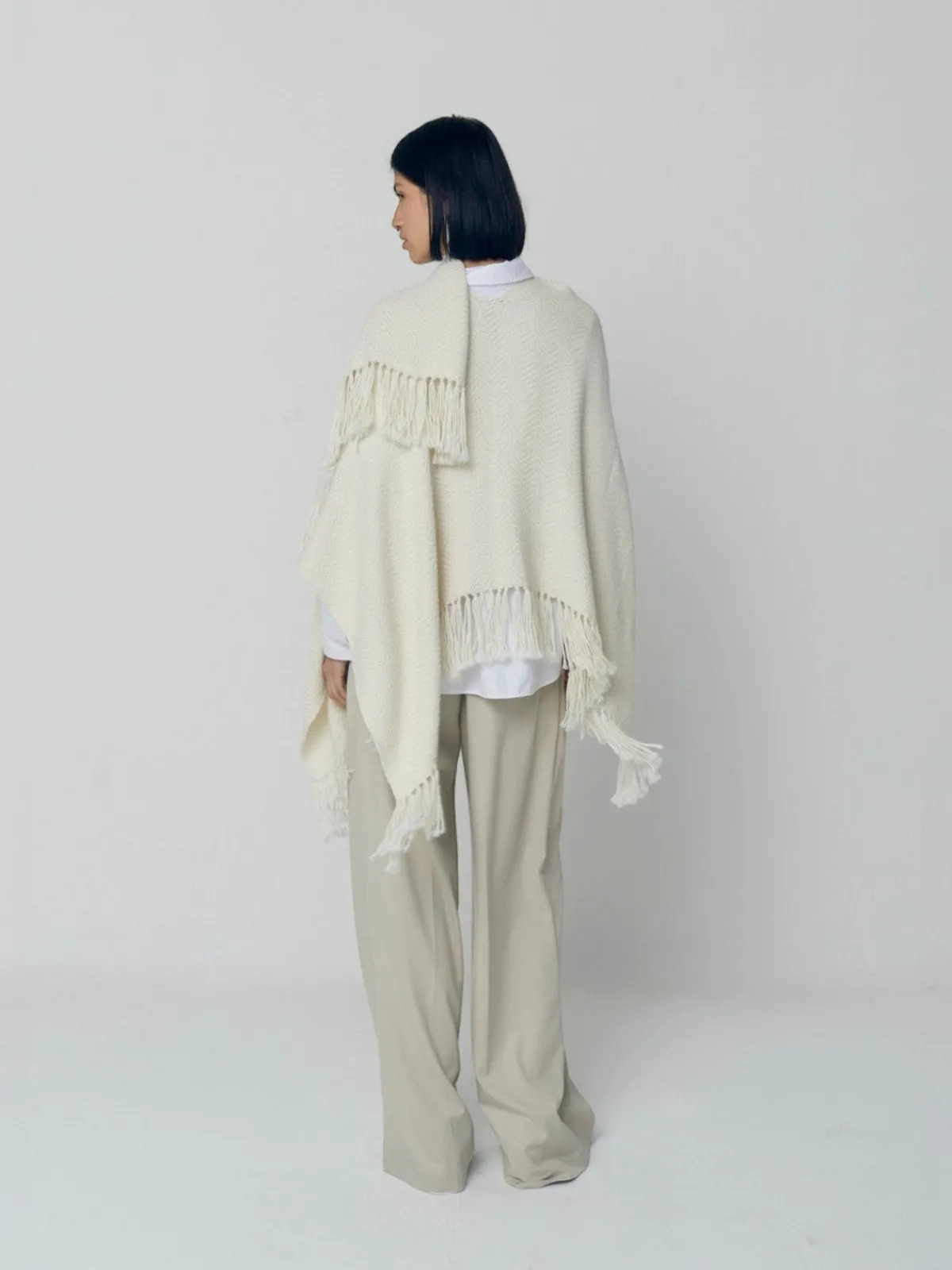 Tejido Herringbone Ruana