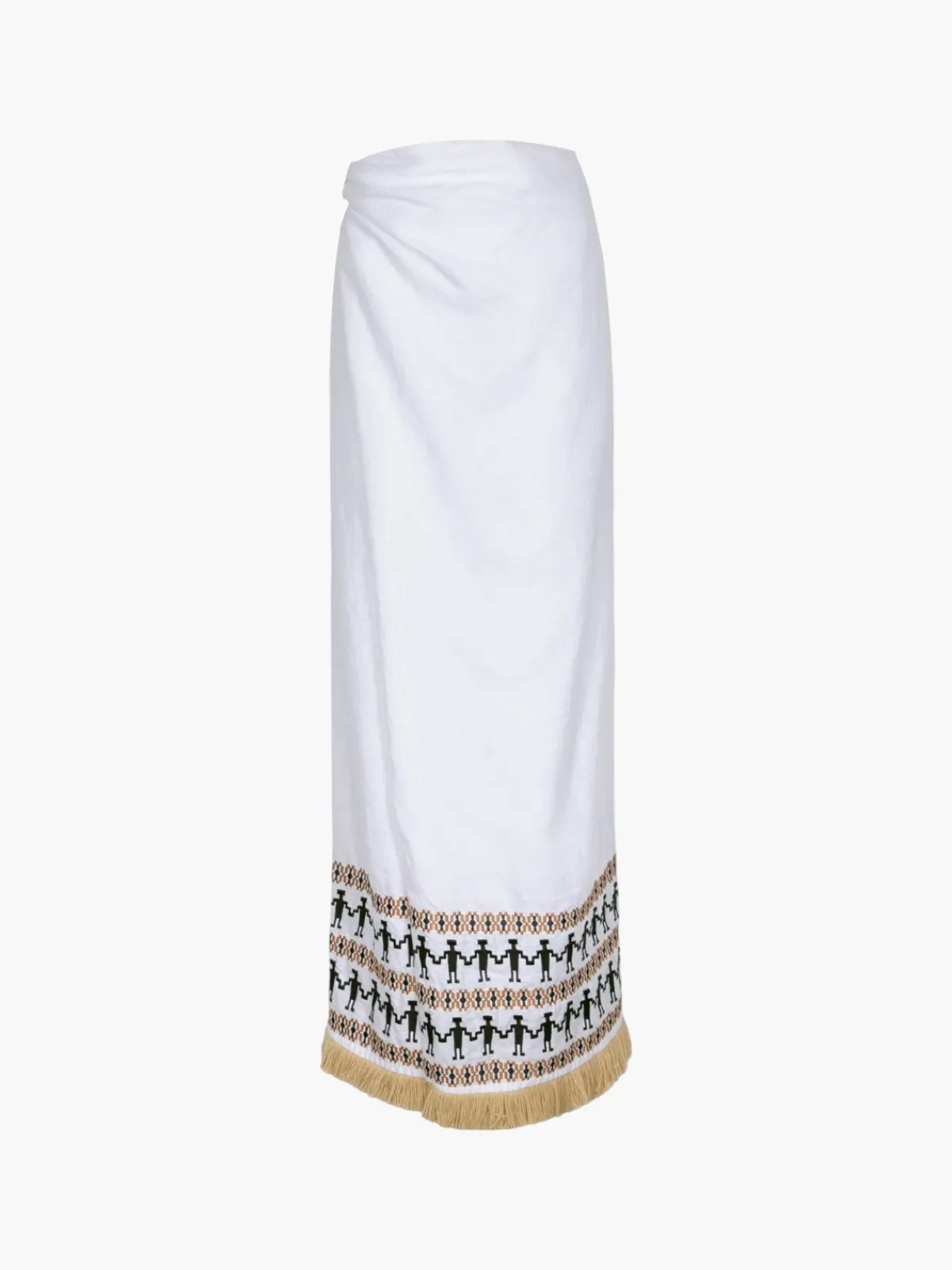 Juan de Dios Guainia Linen Midi Skirt