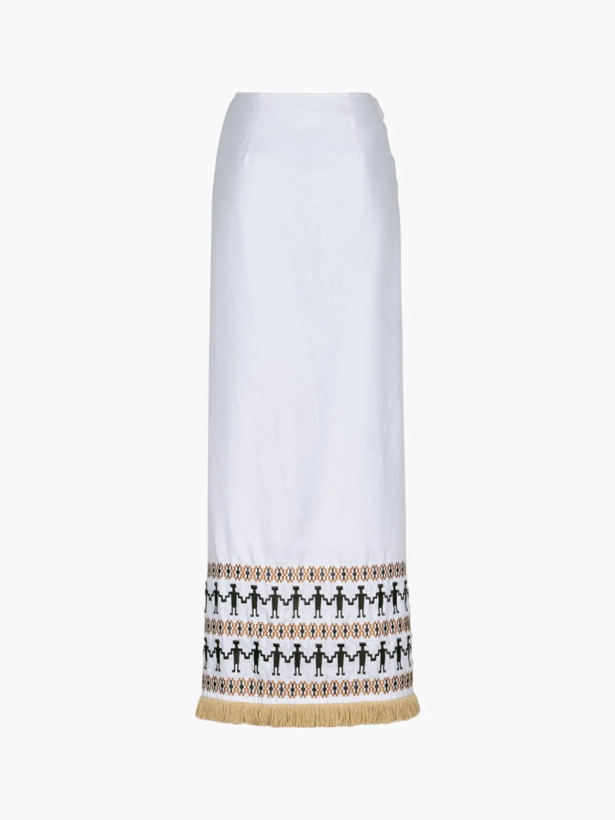 Juan de Dios Guainia Linen Midi Skirt