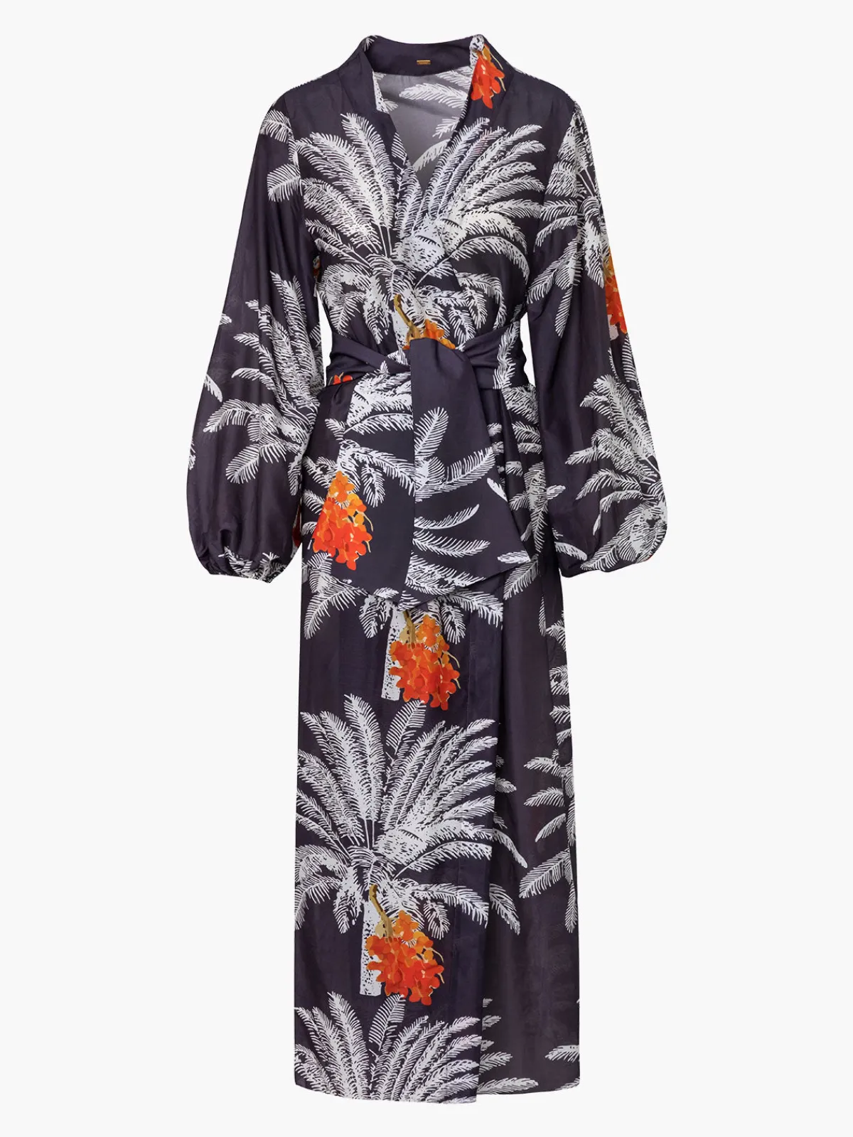 Juan de Dios Hojarasca Cotton Silk Maxi Dress