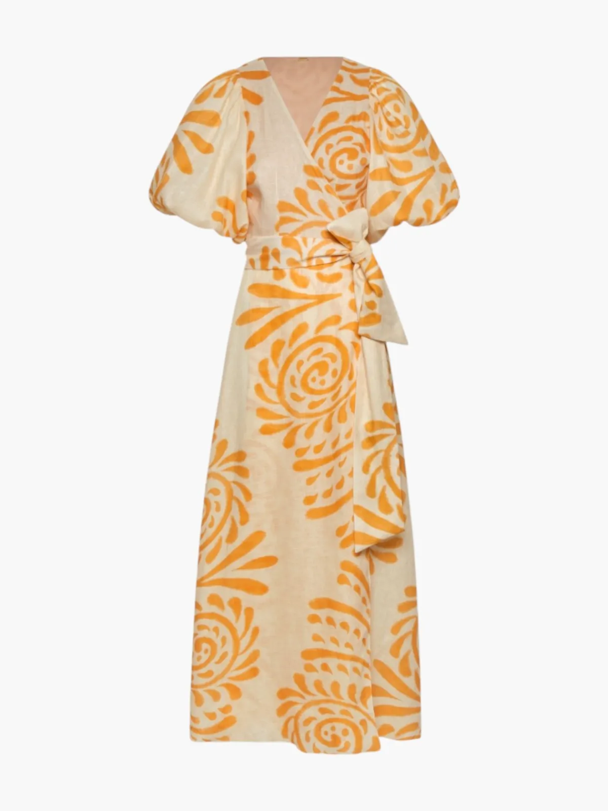 Juan de Dios Ermita Linen Midi Dress