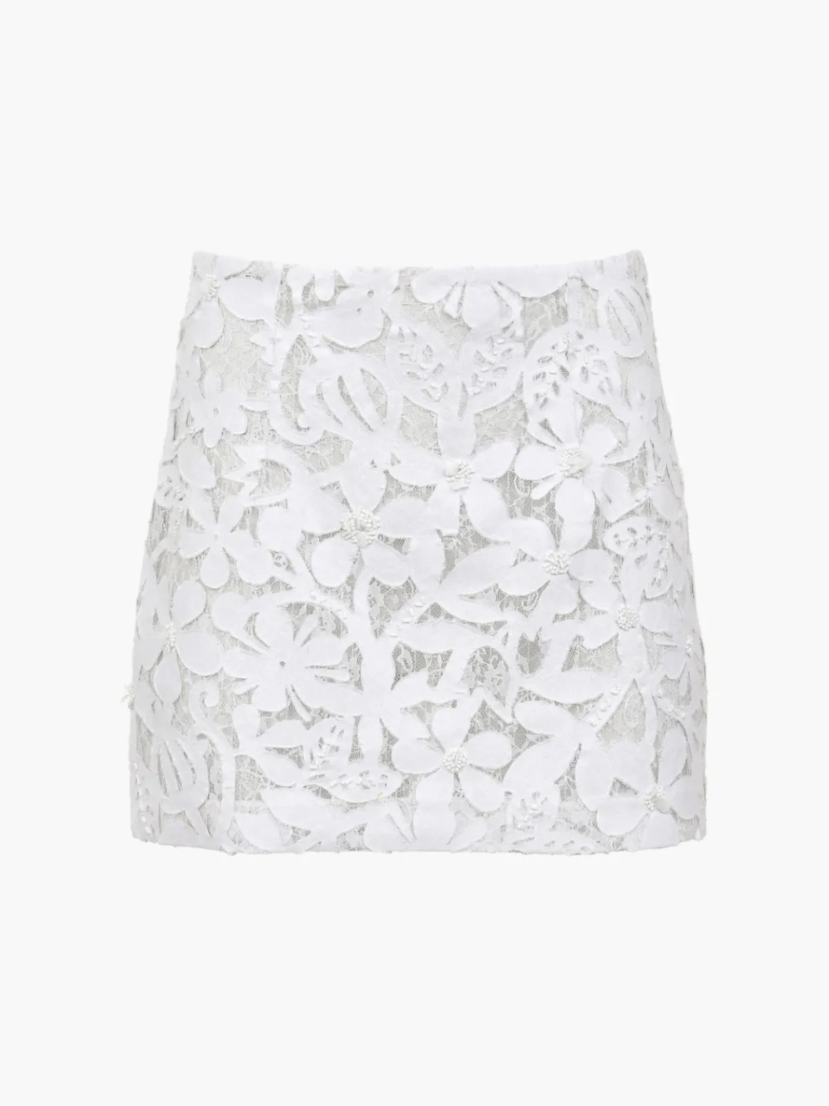 Francesca Miranda Curpo Lace Denim Skirt