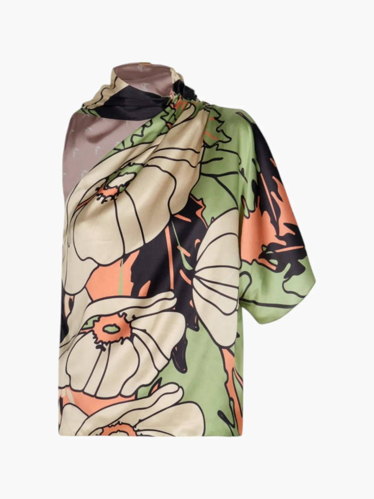 Juan de Dios Chiminango Satin Silk Blouse