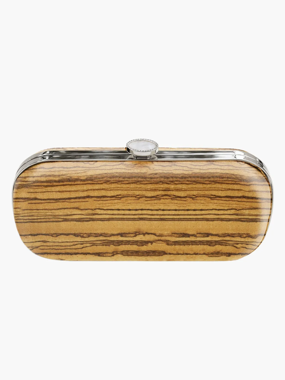 Bella Rosa Zebra Wood Clutch