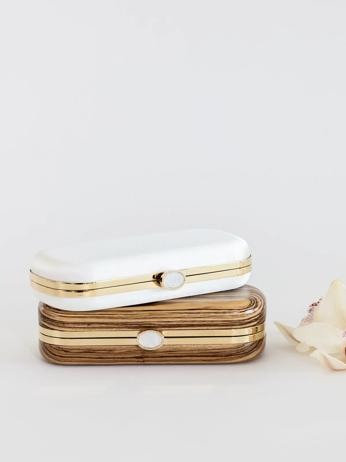 Bella Rosa Zebra Wood Clutch