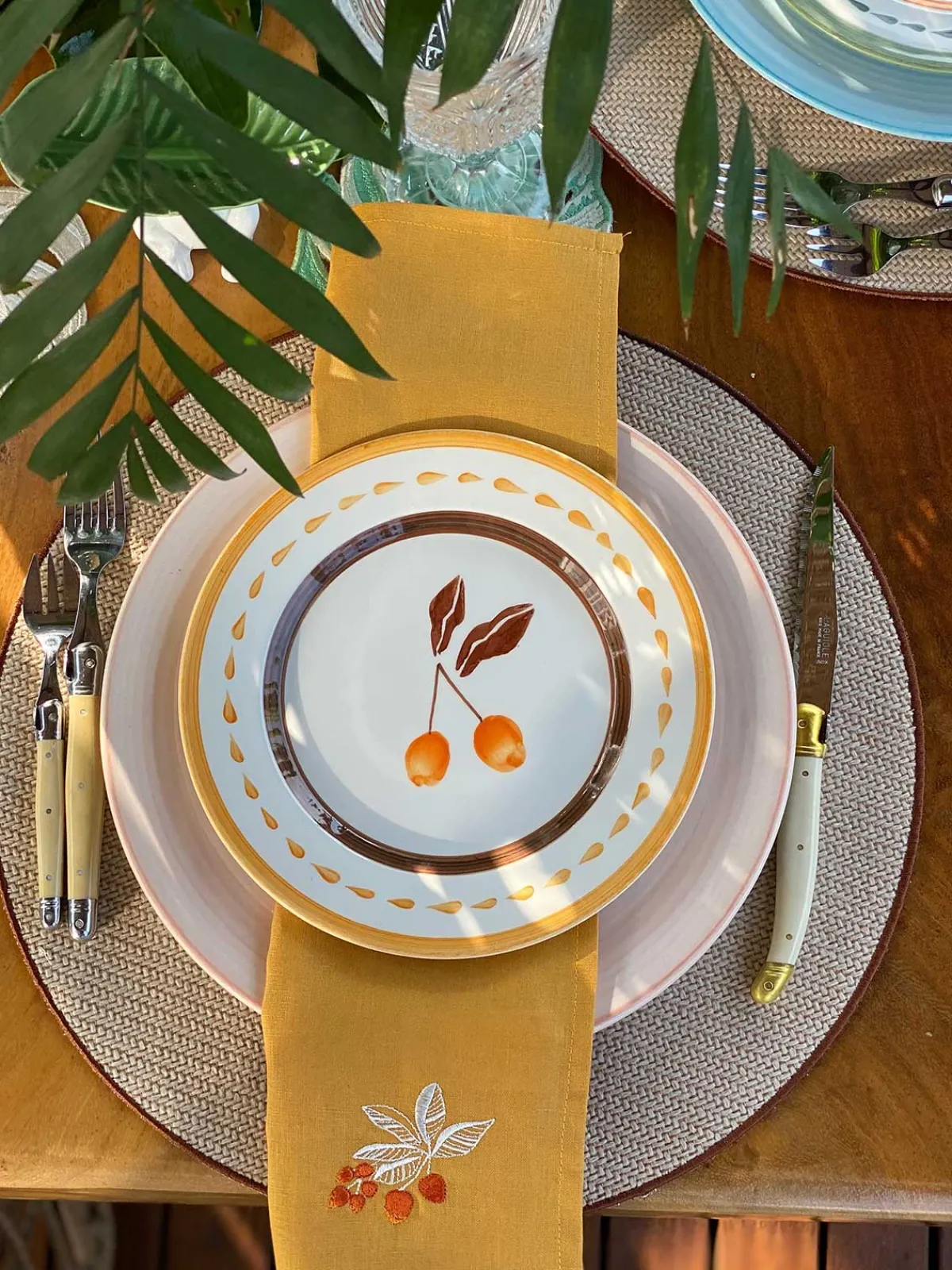 Juan De Dios Embroidered Linen Napkins