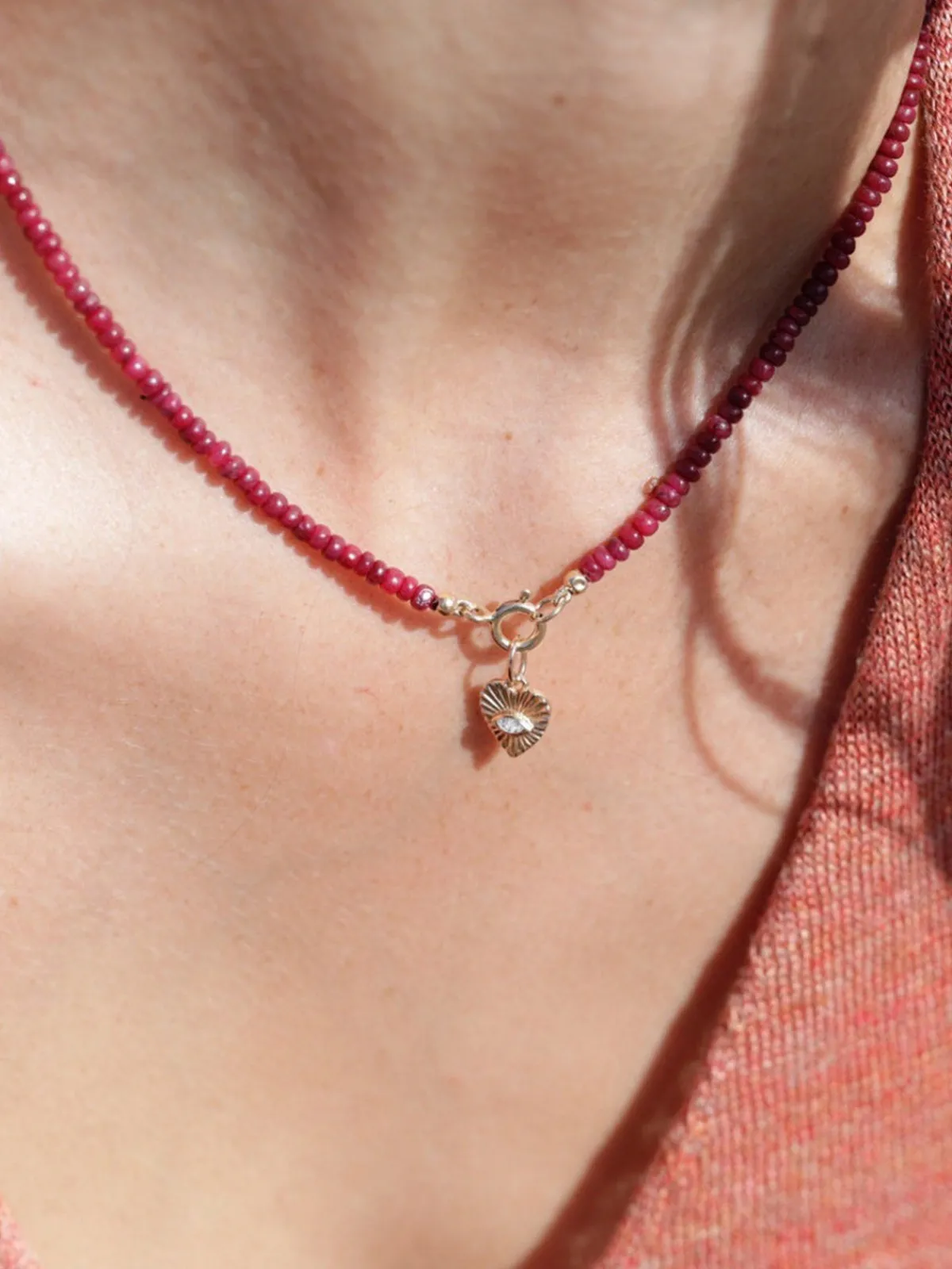 Zahava Sunbeam Heart Charm