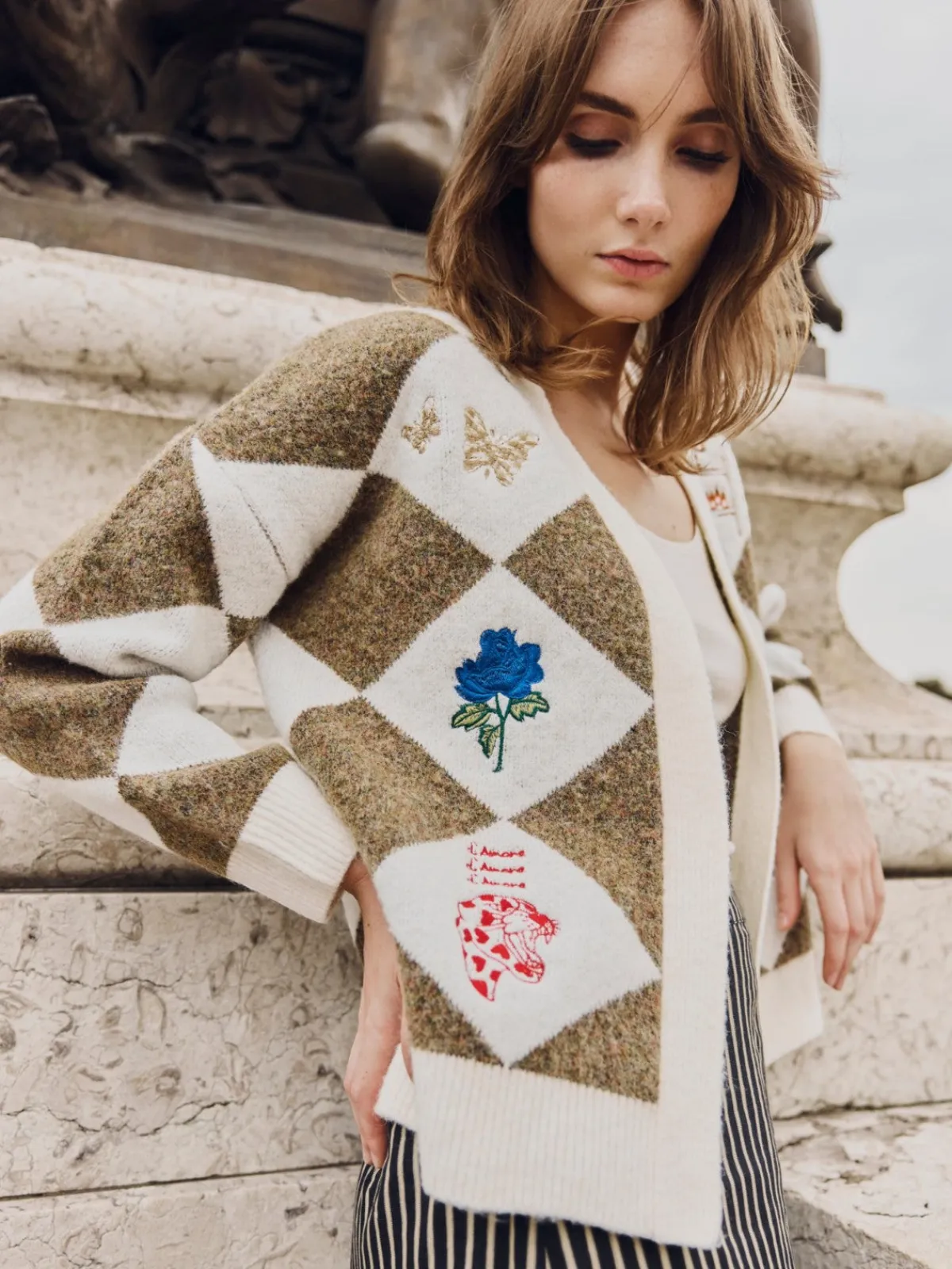 EDDY Argyle Party Cardigan