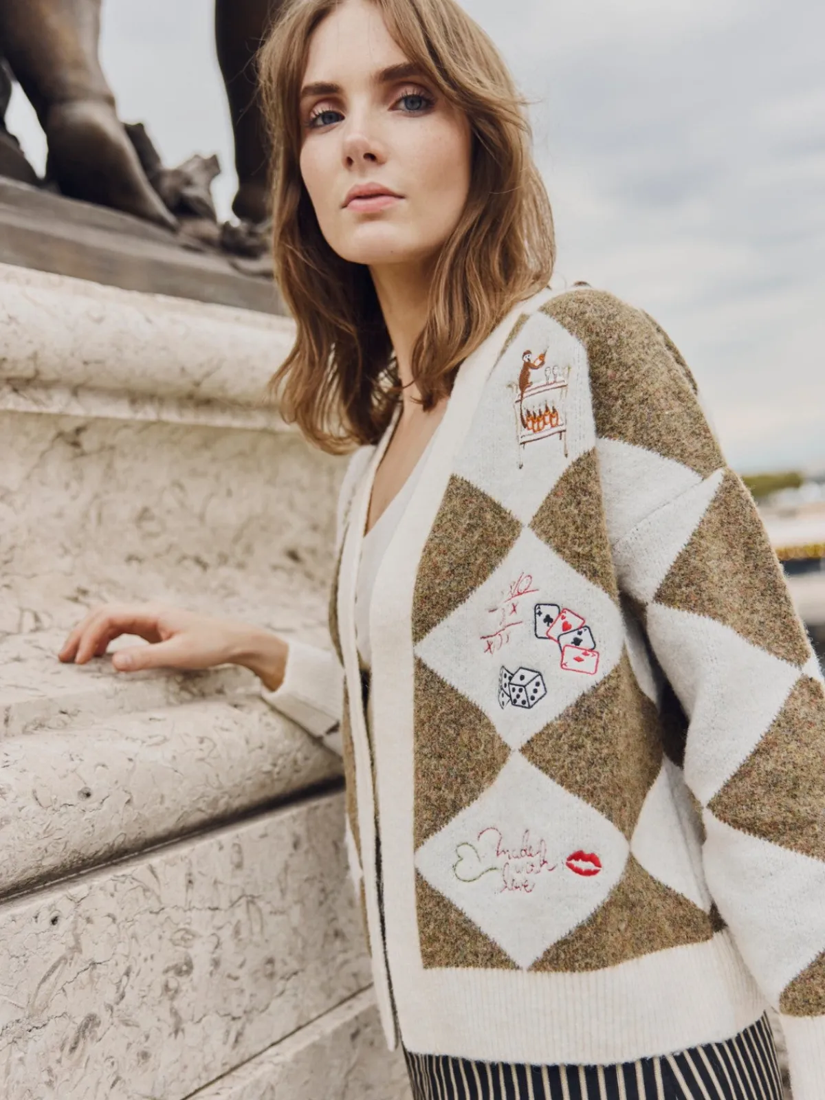 EDDY Argyle Party Cardigan