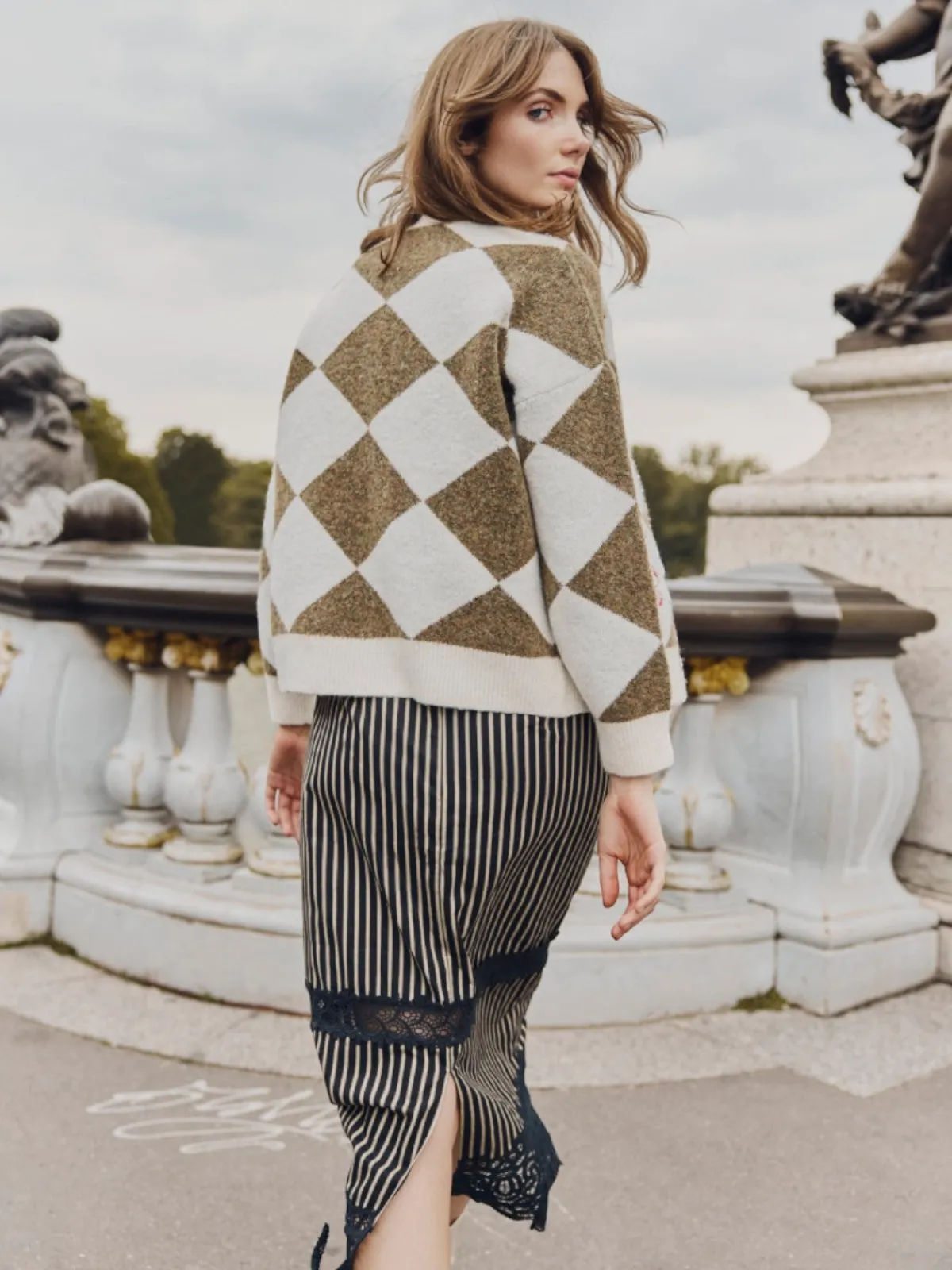 EDDY Argyle Party Cardigan