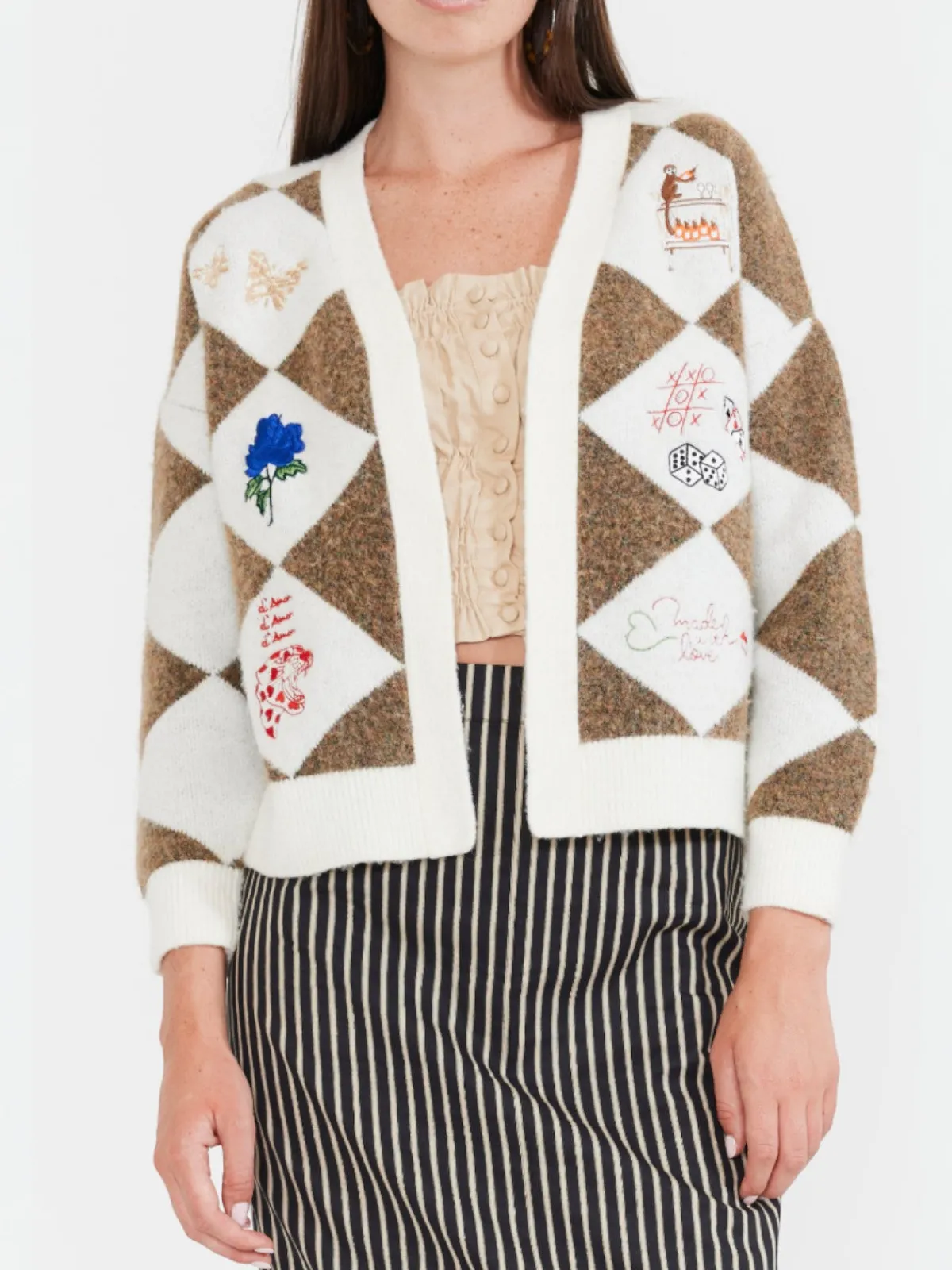 EDDY Argyle Party Cardigan