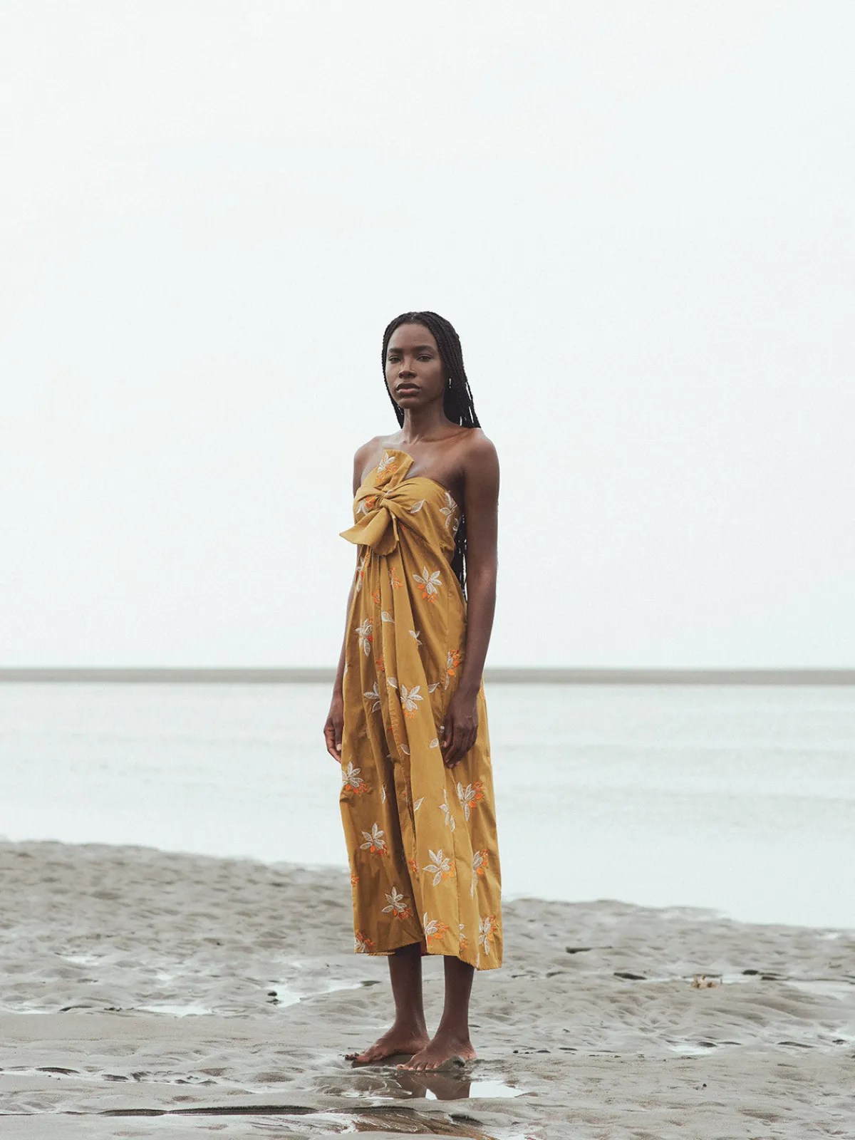 Juan de Dios Amore Mio Cotton Midi Dress Embroidered