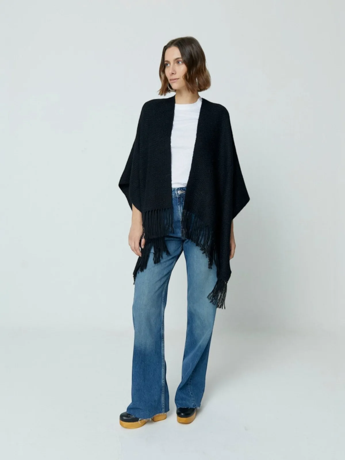 Tejido Herringbone Ruana