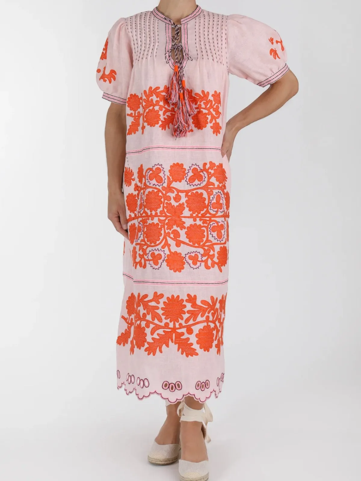 Larkin Lane Natalia Ukrainian Embroidered Dress