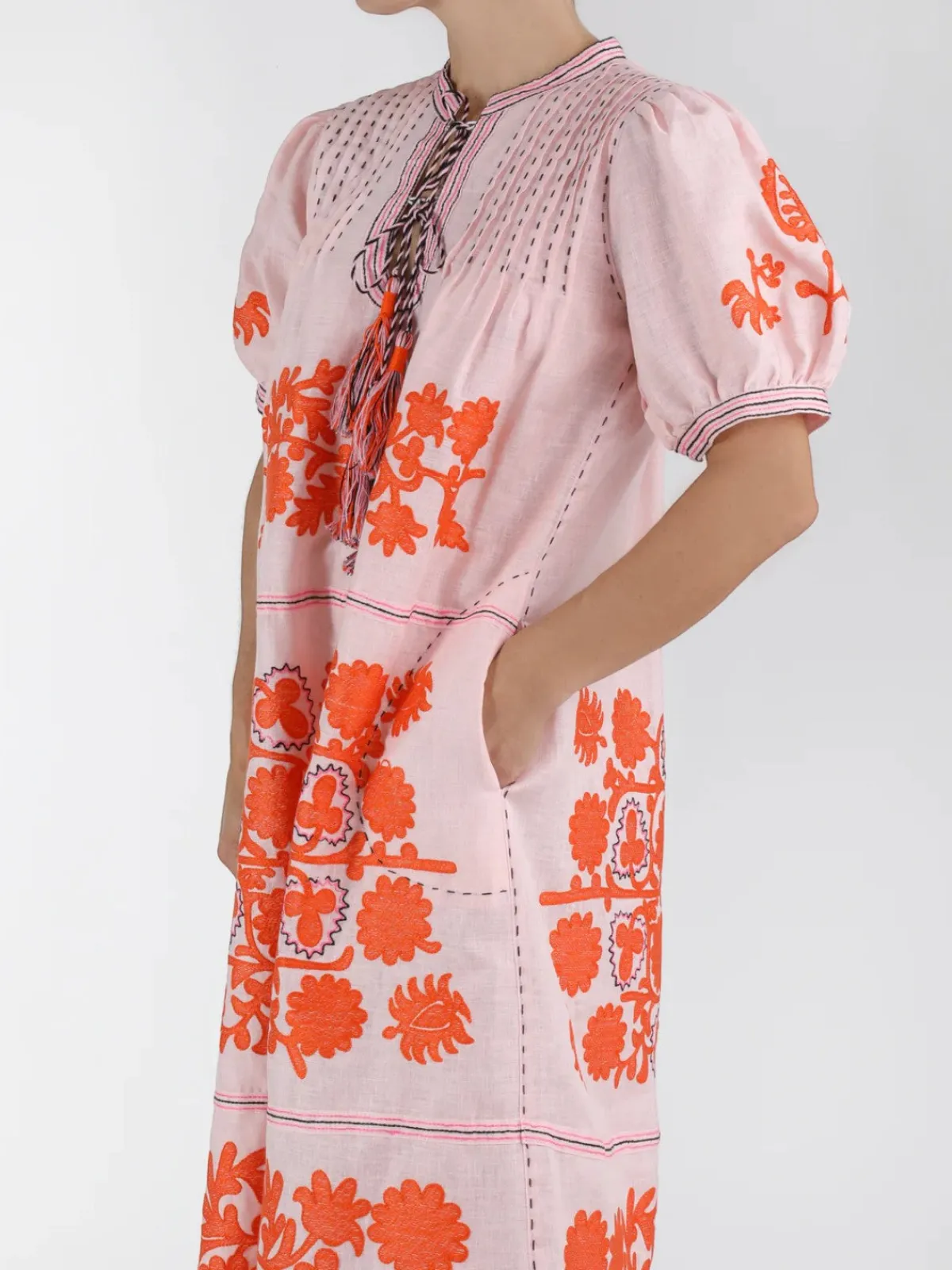 Larkin Lane Natalia Ukrainian Embroidered Dress