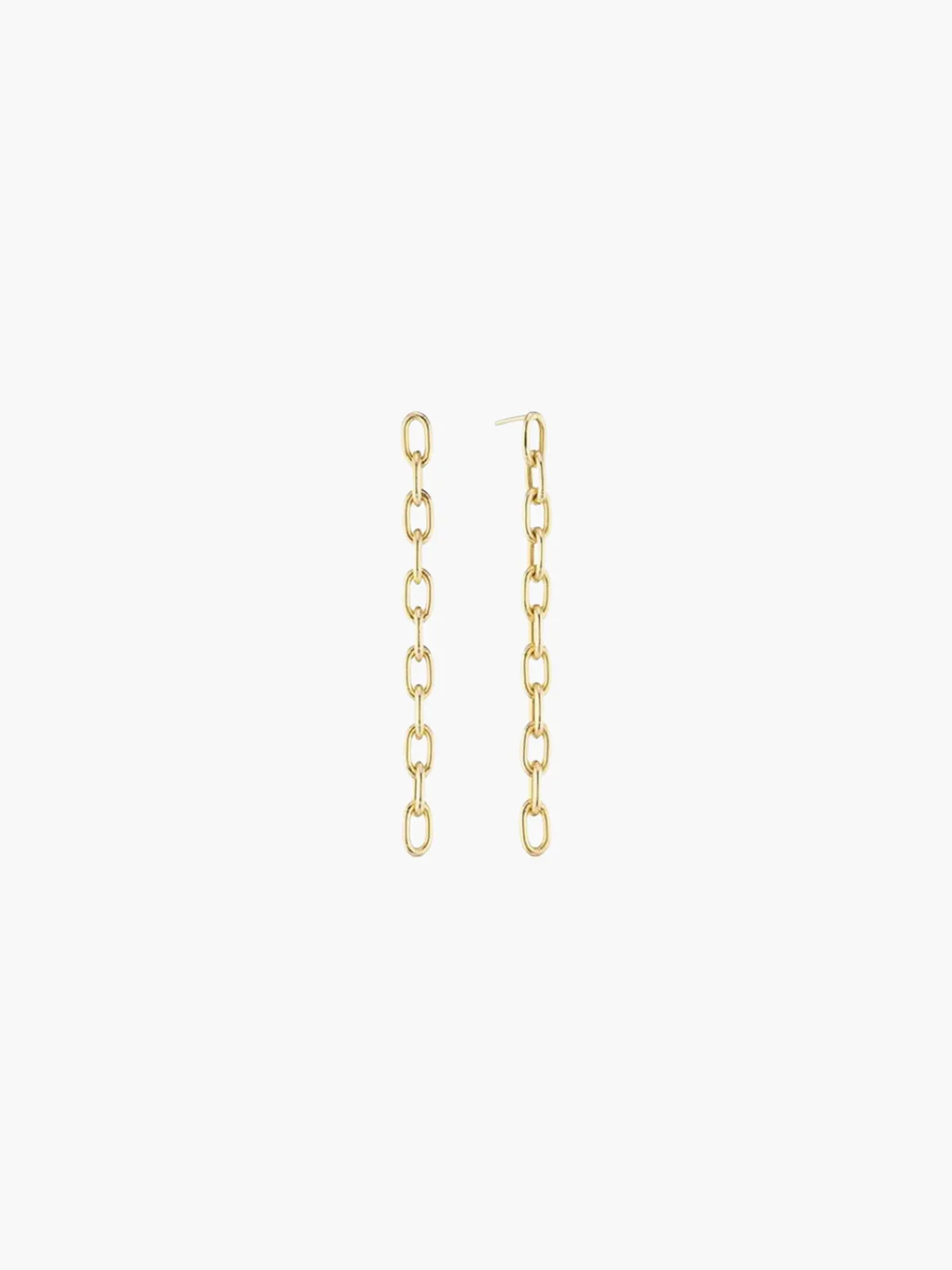 KBH Jewels Elongated Thick Chain Link Earrings Long
