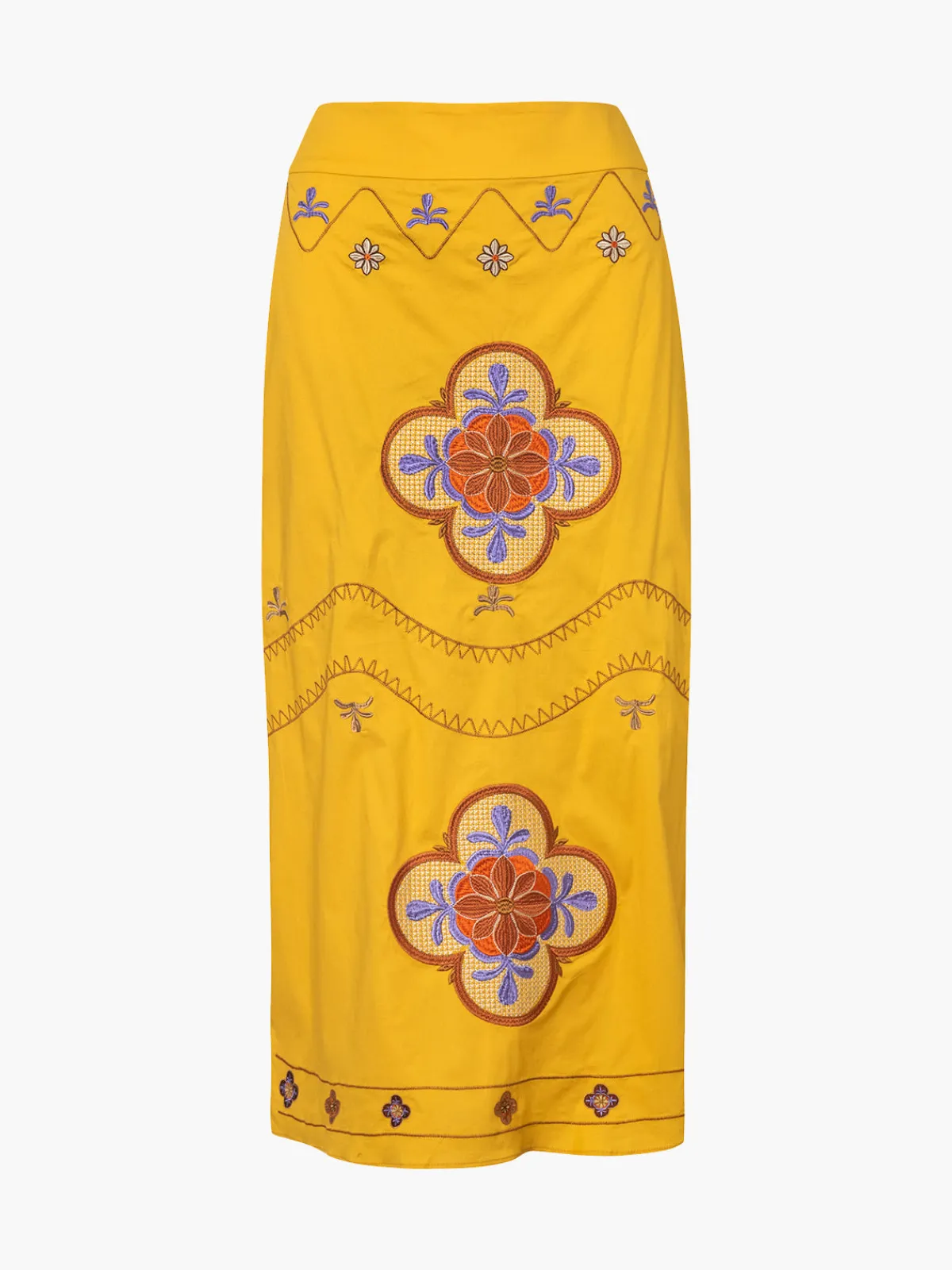 Juan de Dios Constelaciones Cotton Midi Skirt