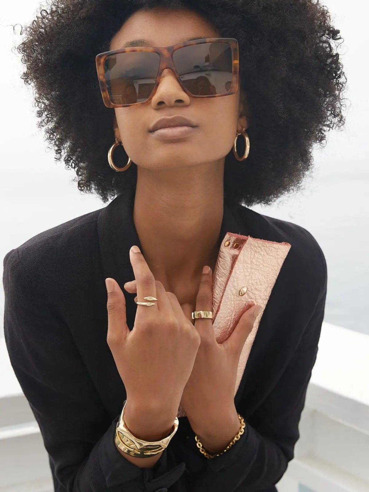 Mara Scalise Hollow Thick Hoops